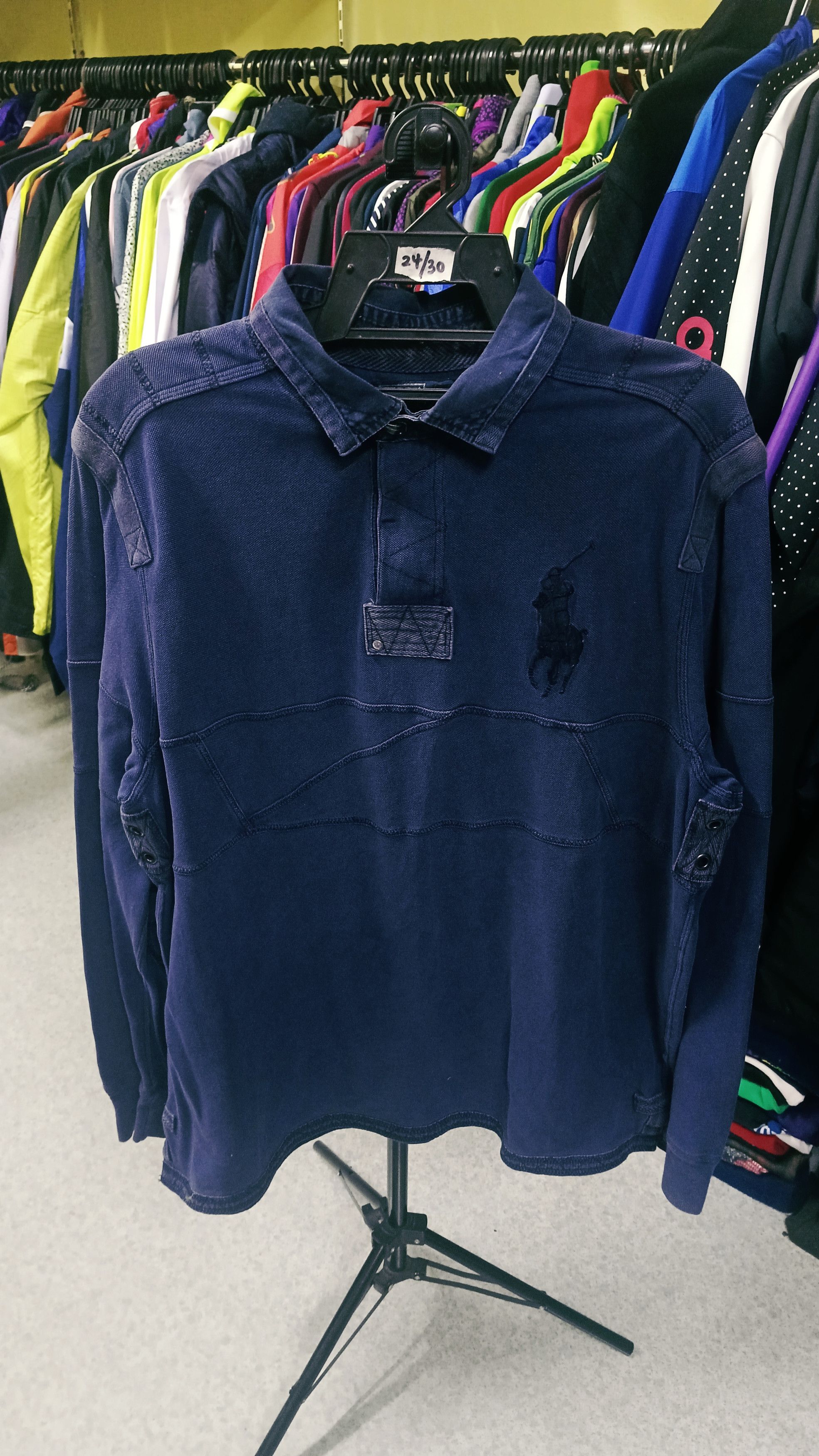 Polo Ralph Lauren × Vintage Vintage Faded Polo Ralph Lauren Long Sleeve Polo Size US XL / EU 56 / 4 - 1 Thumbnail