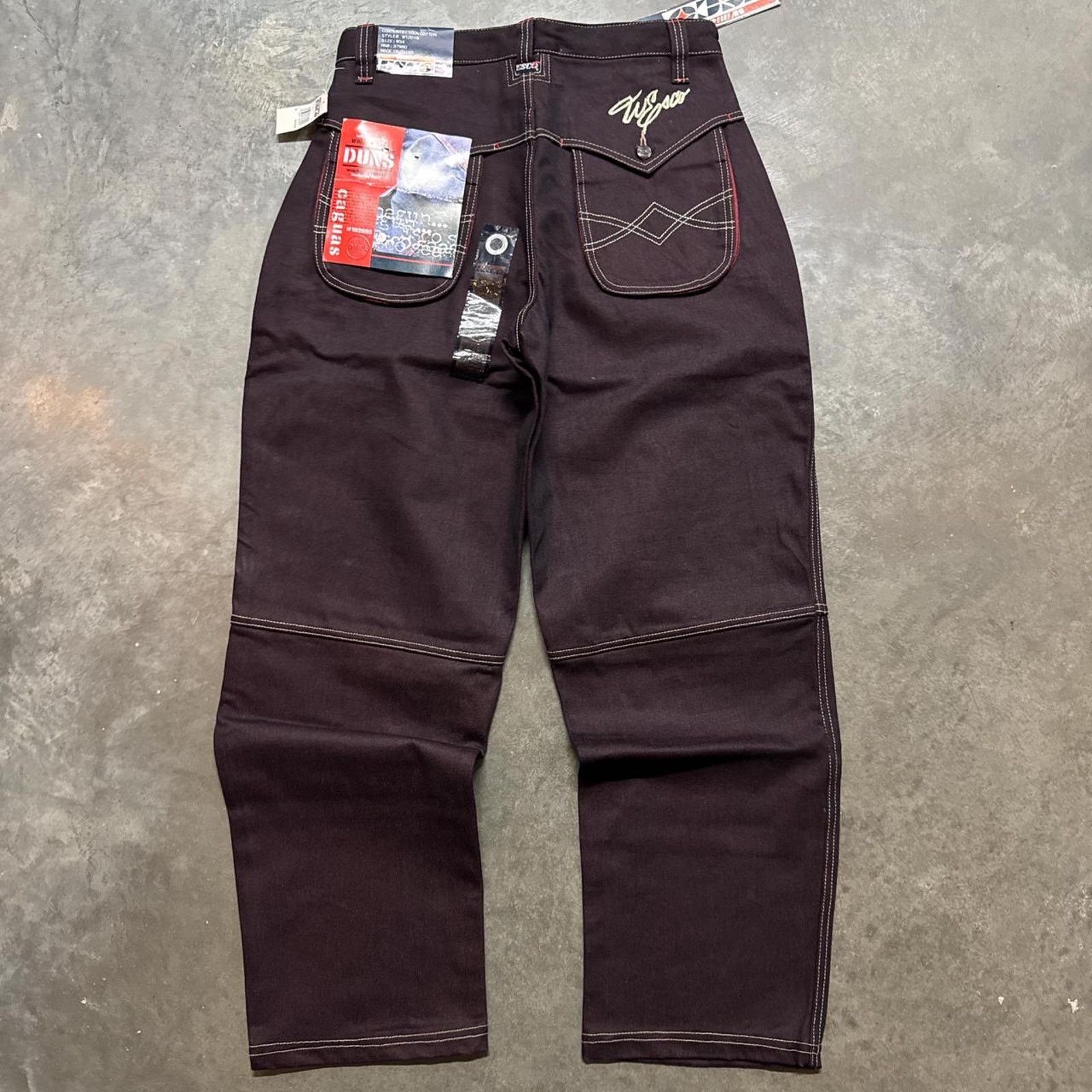 Vintage Vintage Y2K Willie Esco Wine Red Baggy HipHop Baggy Jeans Size US 34 / EU 50 - 1 Thumbnail
