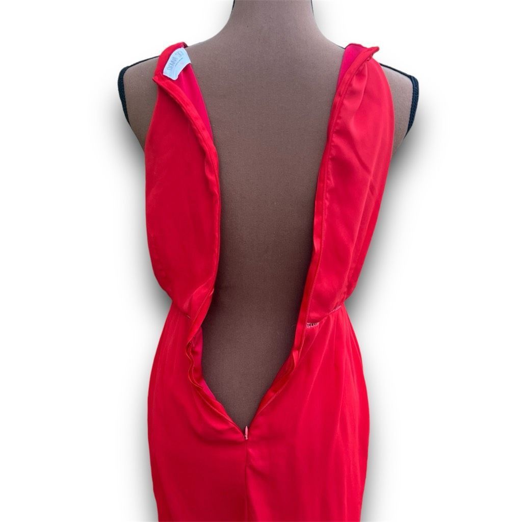 Other Sienna Sky Vibrant Red Dress Eyelet Details Throughout Bodic Size S / US 4 / IT 40 - 5 Thumbnail