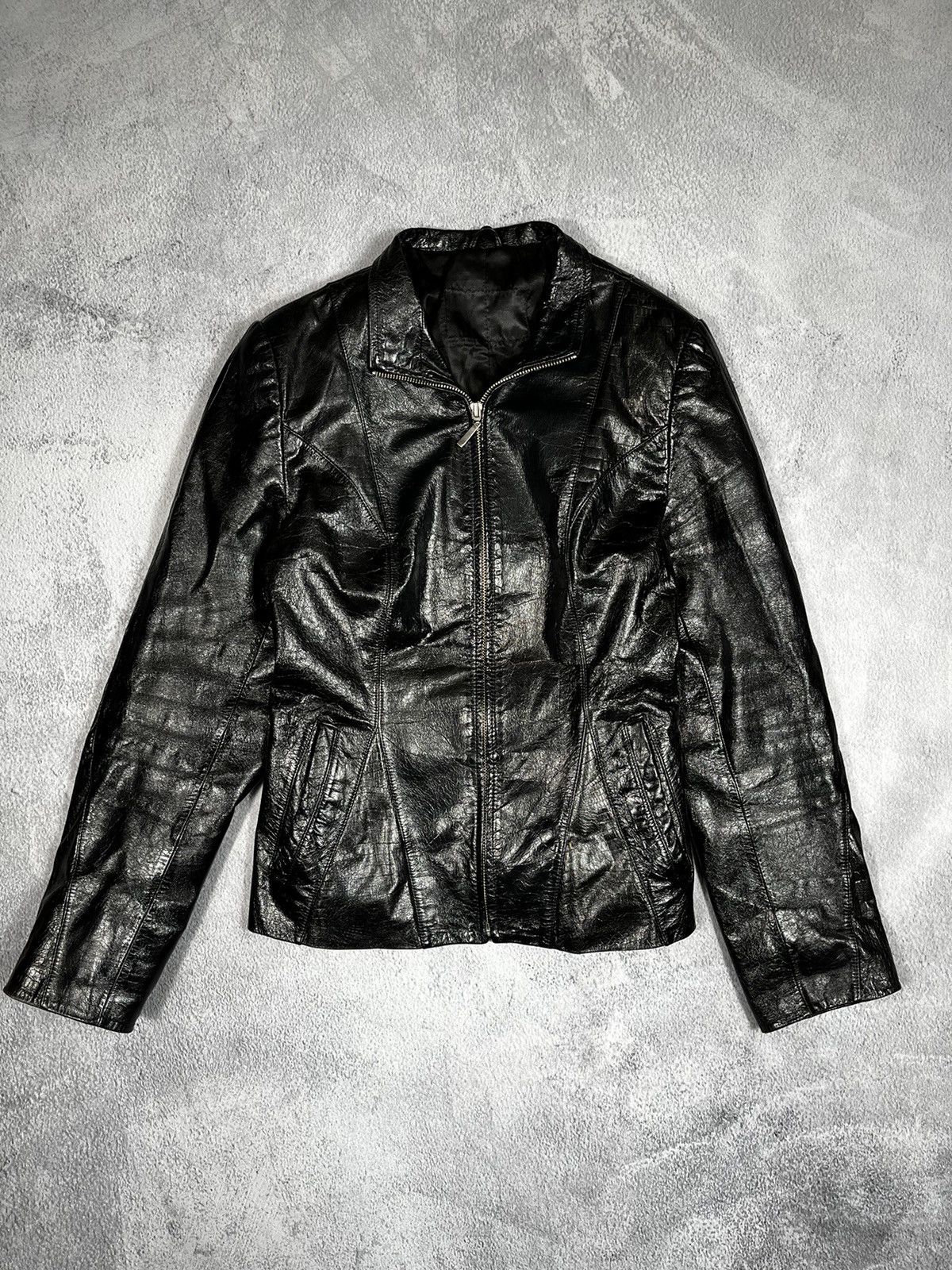 Vintage Vintage 90s Japan leather jacket crocodile style AvantGarde Size M / US 6-8 / IT 42-44 - 1 Thumbnail