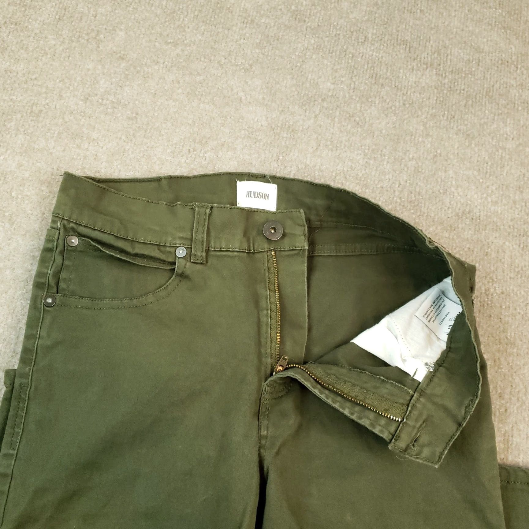 Hudson Hudson Jeans Womens Straight Leg Stretch Size 18 Green Cotton Spandex Mid Rise Slim Fit Size 28" / US 6 / IT 42 - 6 Thumbnail