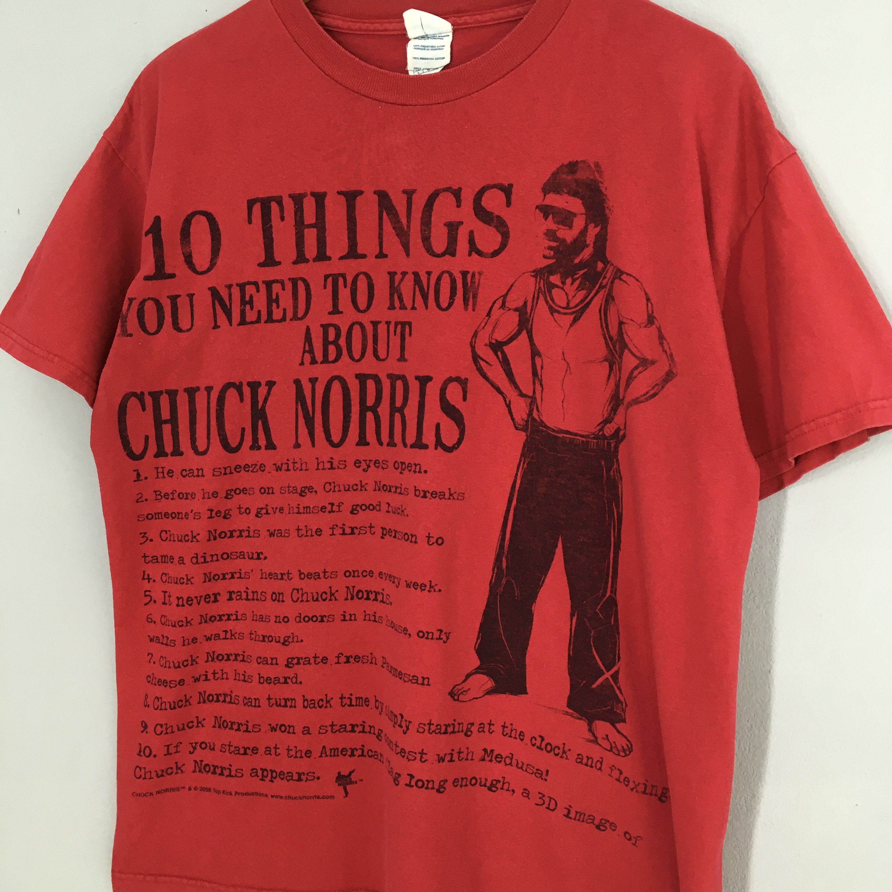 Vintage 1990s Chuck Norris American Actor Movies Tshirt Large Size US L / EU 52-54 / 3 - 4 Thumbnail