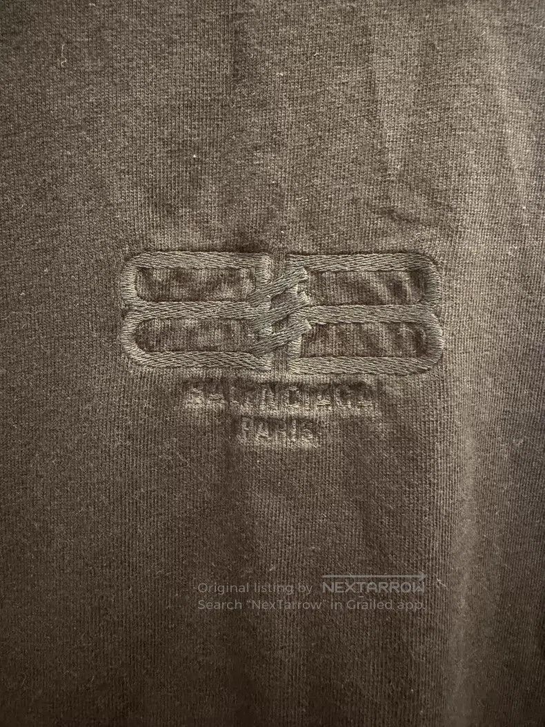 Balenciaga Balenciaga Solid Color Logo Embroidered Crew Neck T-Shirt Size US XS / EU 42 / 0 - 2 Thumbnail