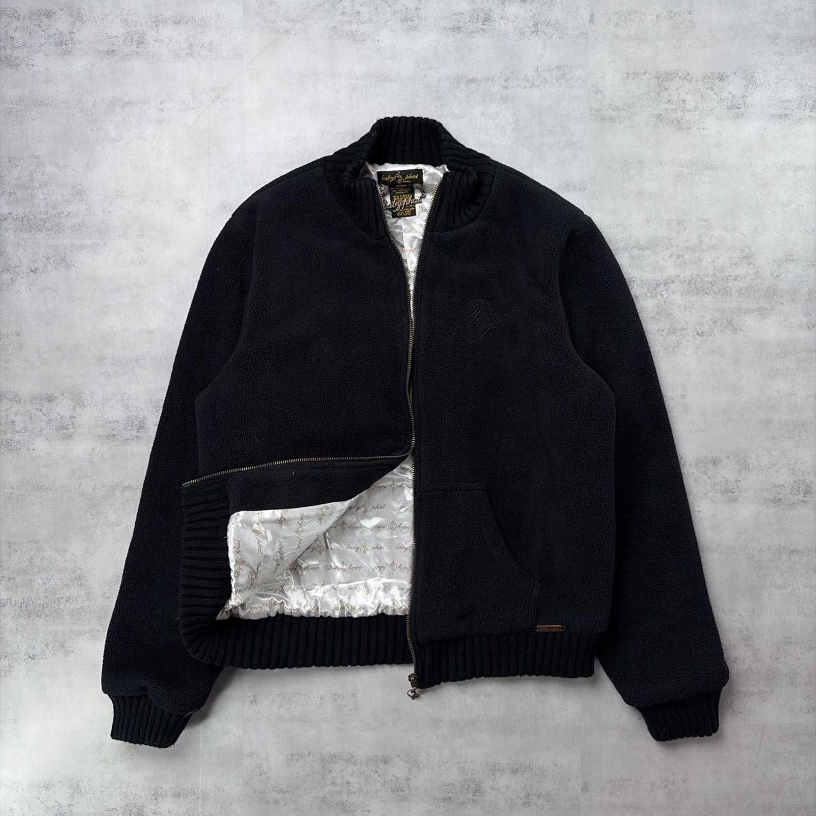 Other Vintage Black Baby Phat Fleece Silver Lining Bomber Jacket Size XL / US 12-14 / IT 48-50 - 1 Thumbnail