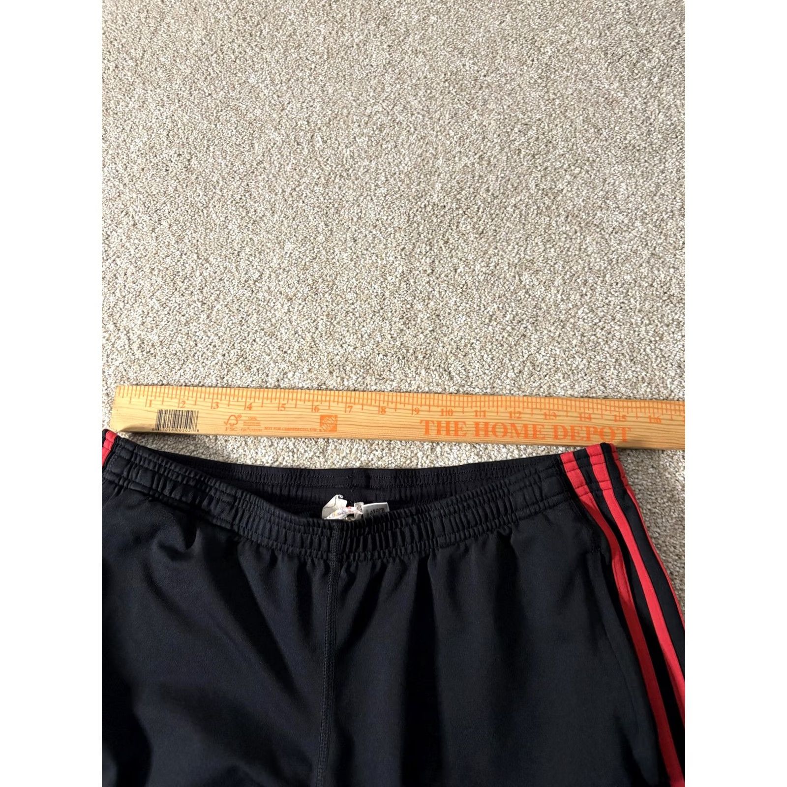 Adidas Adidas Track Pants Mens 34x30 Black 3-Stripes Reflective Zip Hem Response Pants for Running Gym Slit Size US 34 / EU 50 - 4 Thumbnail