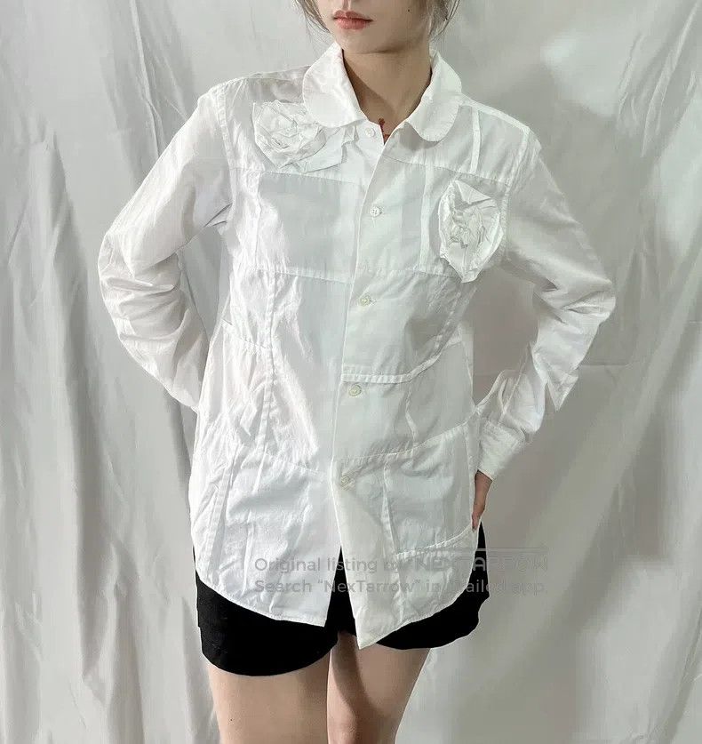 Comme des Garcons Comme Des Garcons Rose Flower Shirt Size M / US 6-8 / IT 42-44 - 1 Thumbnail