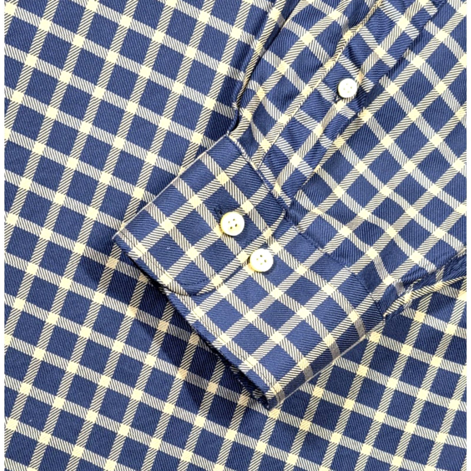 Peter Millar Peter Millar Parksville Blue Beige Check Long Sleeve Shirt 2XL Mens Button-Up Cotton Size US XXL / EU 58 / 5 - 6 Thumbnail