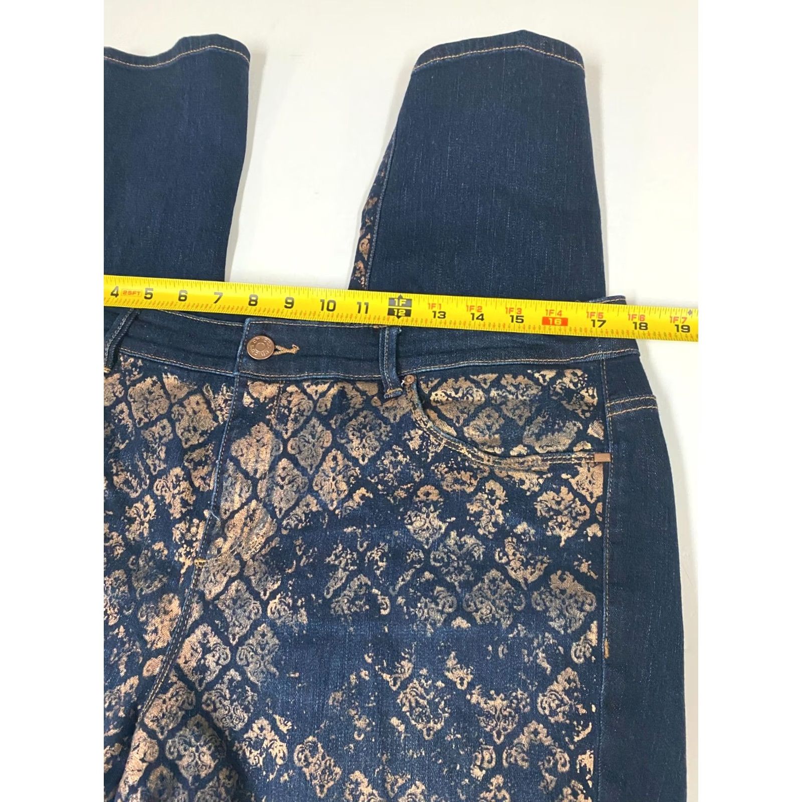 Vintage Chicos Jeans 2P Petites Blue Jeggings Womens Platinum Dark Denim Designer Shirt? Size 26" / US 2 / IT 38 - 4 Thumbnail
