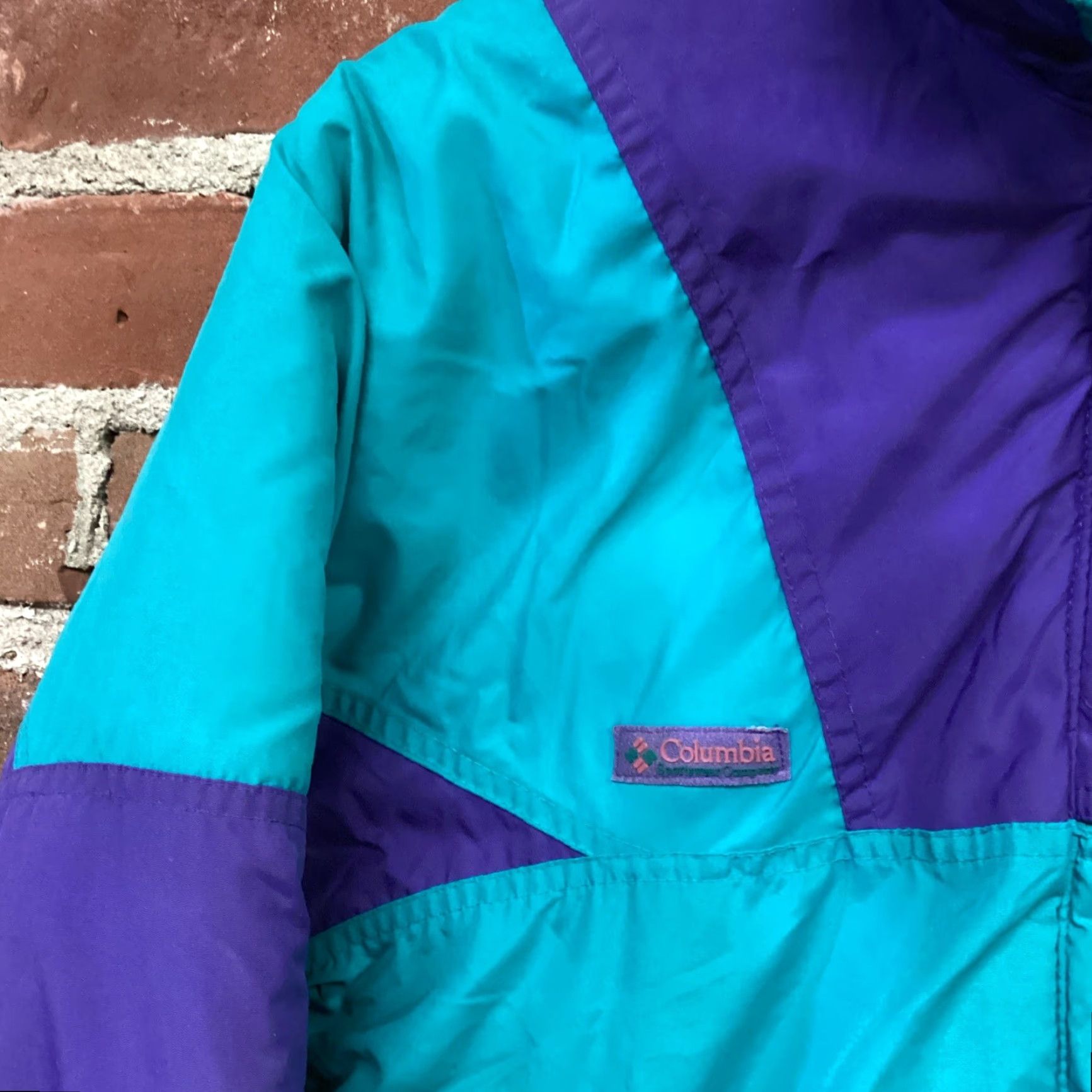 Pinko VTG Columbia Whirlibird Jacket Purple Pink Green Women M Reversible 90s Ski Snowboard Size M / US 6-8 / IT 42-44 - 2 Thumbnail