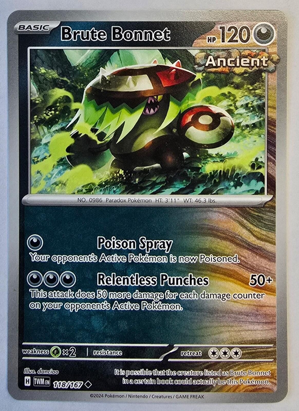 Pokemon Brute Bonnet #118/167 Size ONE SIZE - 1 Thumbnail