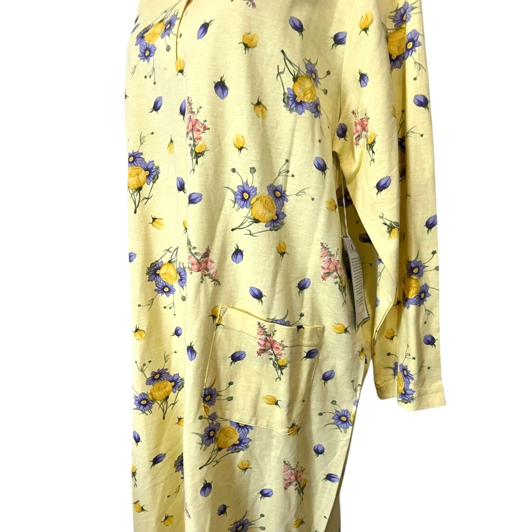 Vintage Claire Murray Wearable Art Women’s Shirt Dress Cotton Floral Sz 1X Long Sleeve Casual Kaftan Shirt Dress Women Size XL / US 12-14 / IT 48-50 - 5 Thumbnail