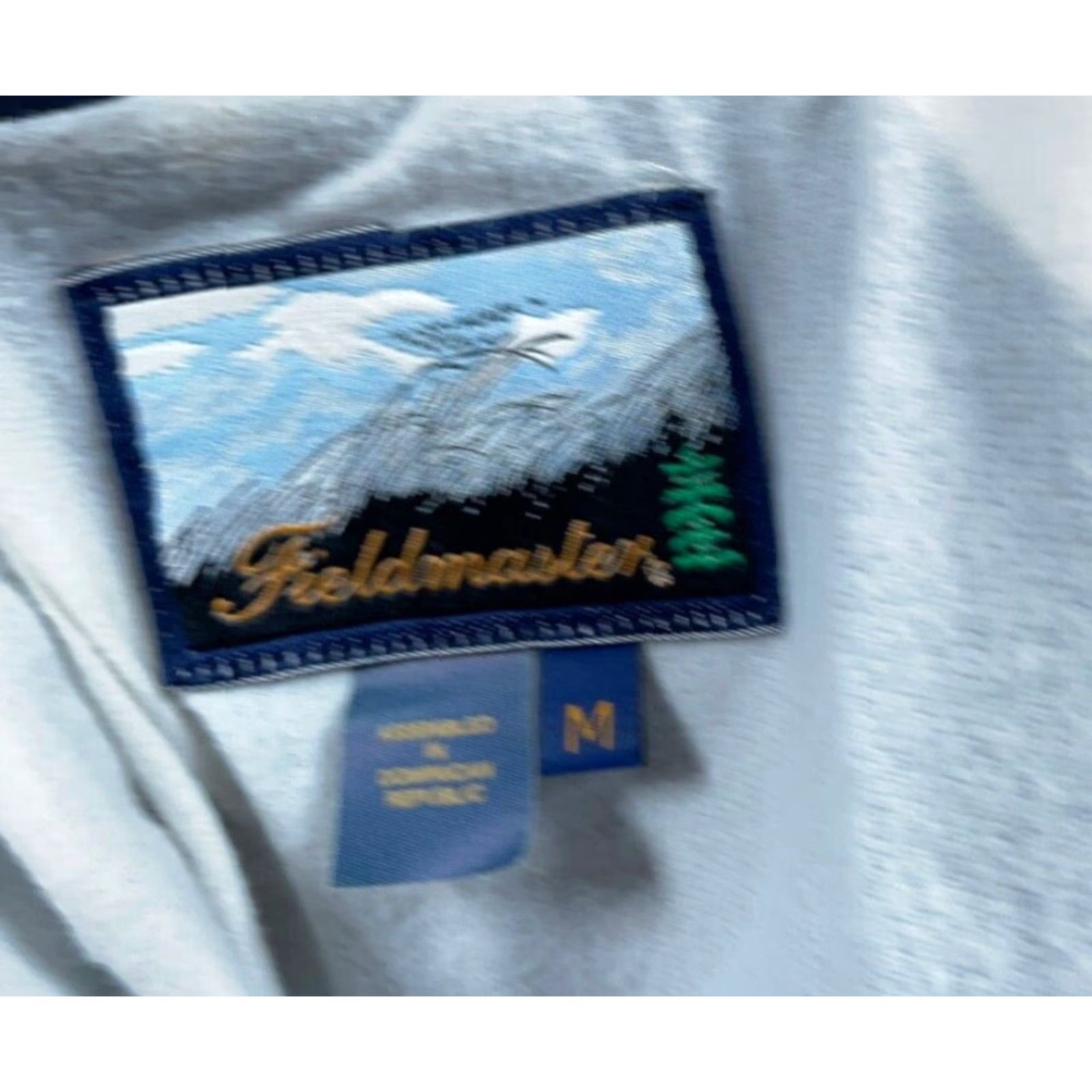 Vintage VTG Yes Fieldmaster Windbreaker Jacket Outdoor Dark Blue Medium Adult Mens Regular Snap Button Pockets Short Nylon Solid Zip Full Lining Polyester Size US M / EU 48-50 / 2 - 3 Thumbnail
