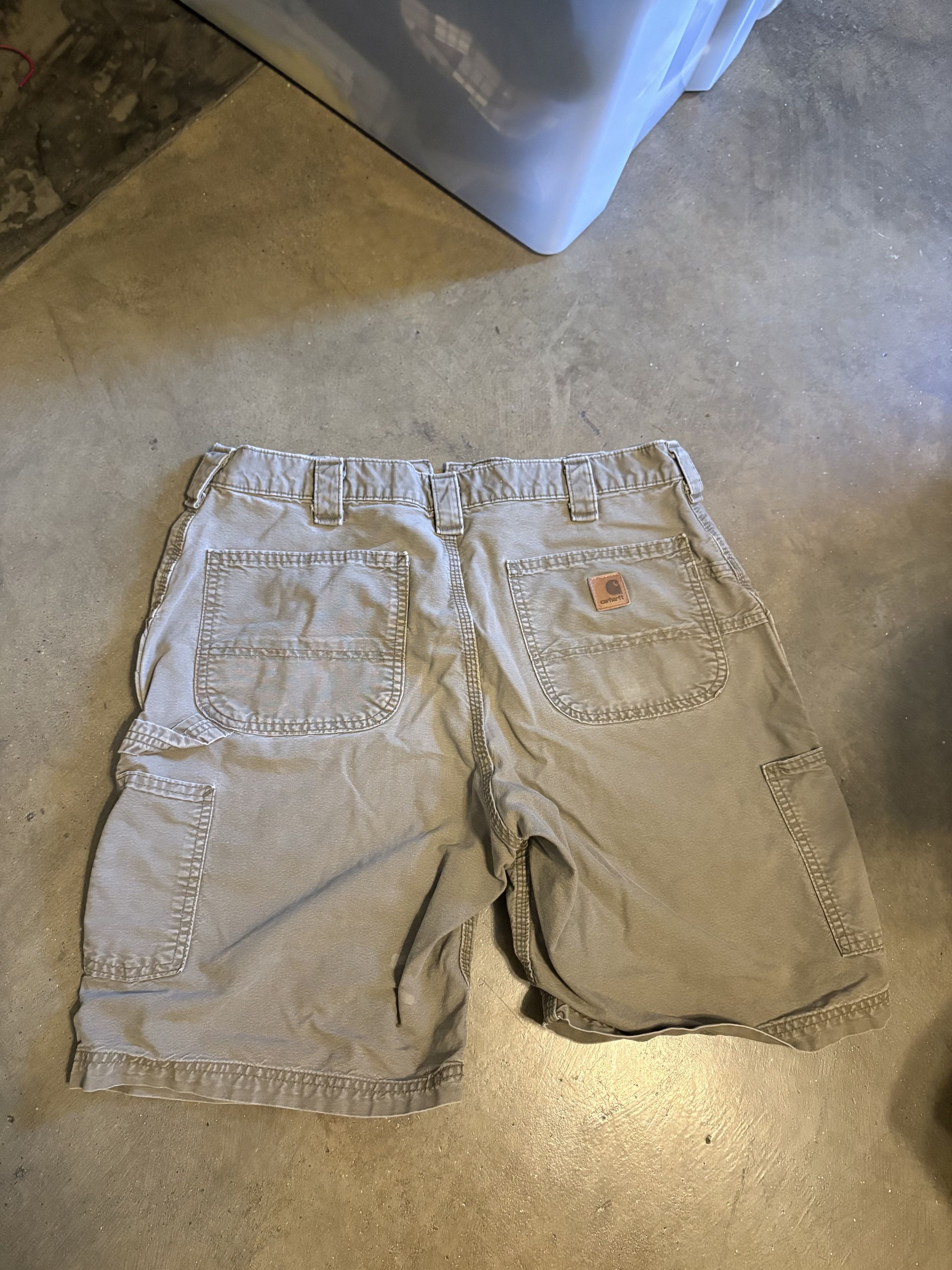 Carhartt Carhartt B147 Loose Fit Work Shorts – Light Brown (36) Size US 36 / EU 52 - 4 Thumbnail