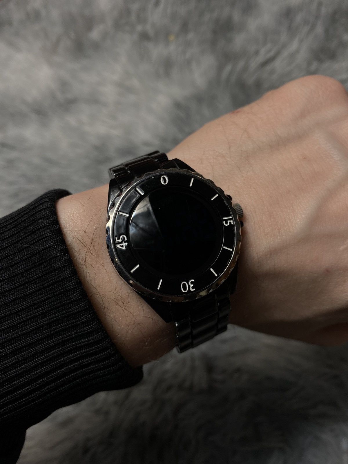 Japanese Brand Sleek LED Watch, Black Metal Strap - Japanese Brand Size ONE SIZE - 11 Thumbnail