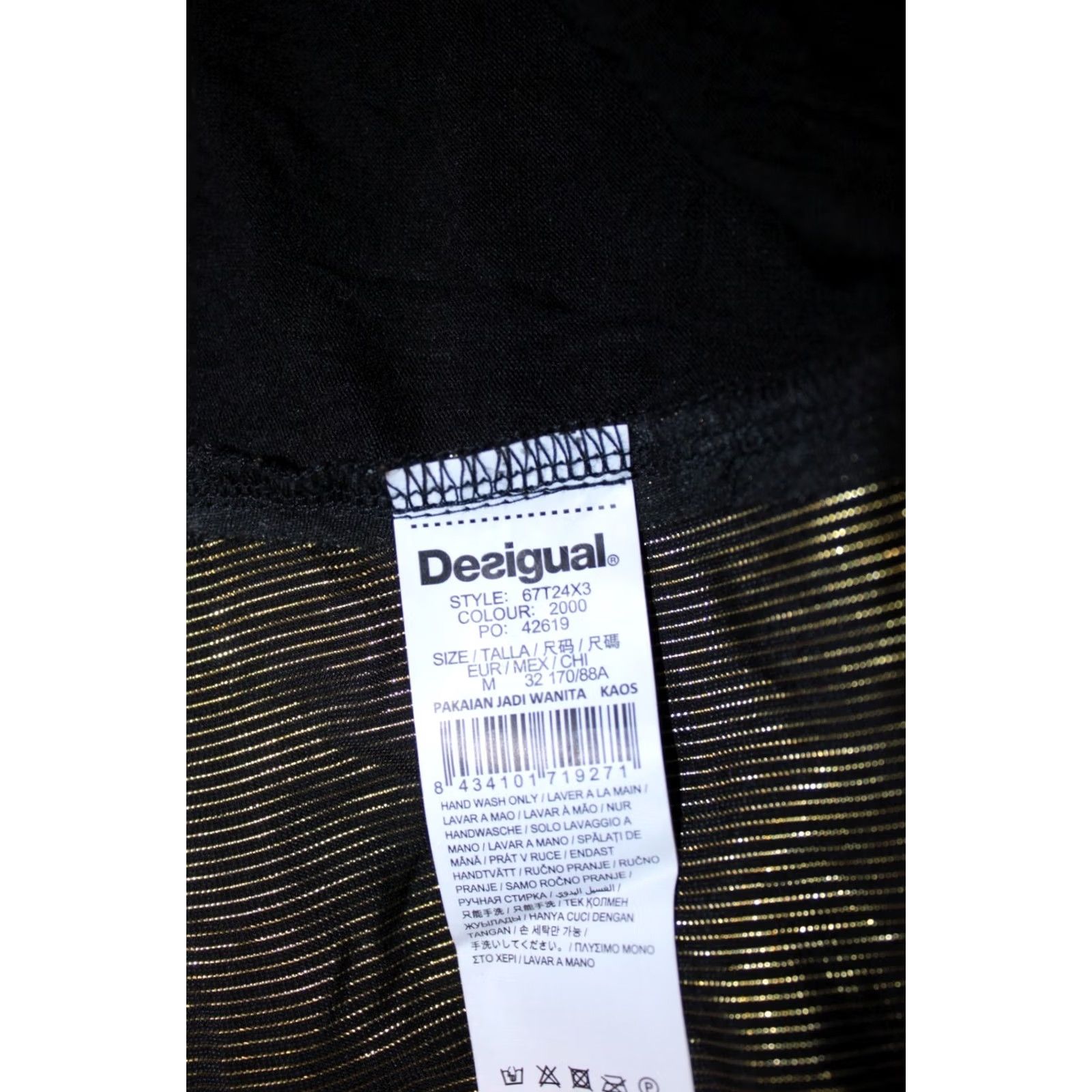 Desigual Desigual Jumper Womens Crew Neck Pullover Size M Black Size M / US 6-8 / IT 42-44 - 6 Thumbnail