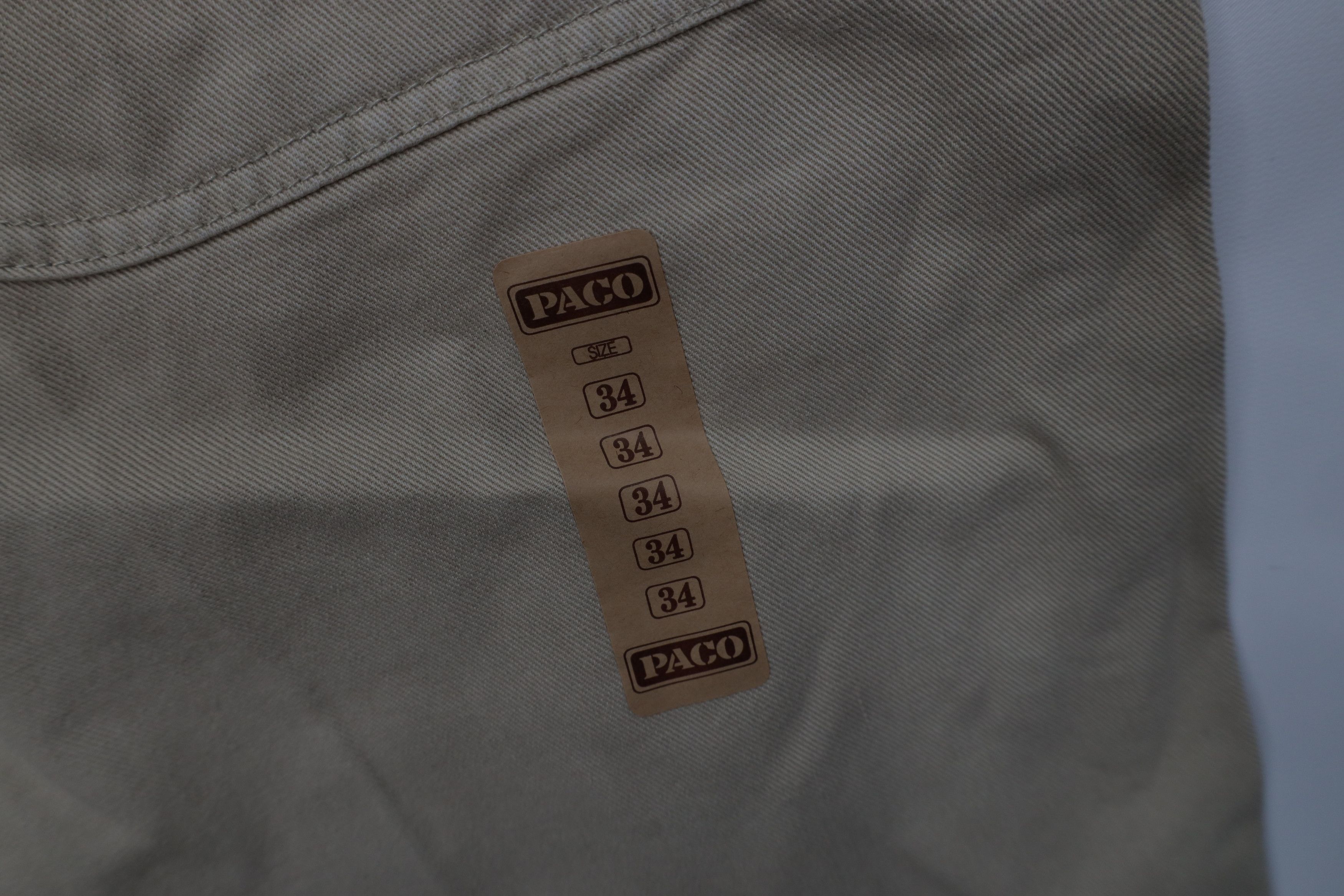 Vintage Deadstock Vintage 90s Paco Hip Hop Denim Jean Shorts Tan Size US 34 / EU 50 - 13 Thumbnail