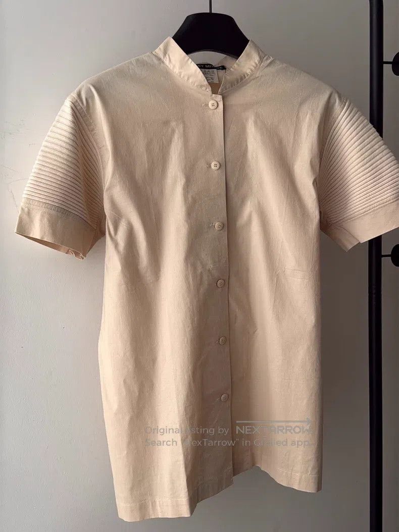 Issey Miyake Issey Miyake Knitted Patchwork Short Sleeve Shirt Size US M / EU 48-50 / 2 - 2 Thumbnail