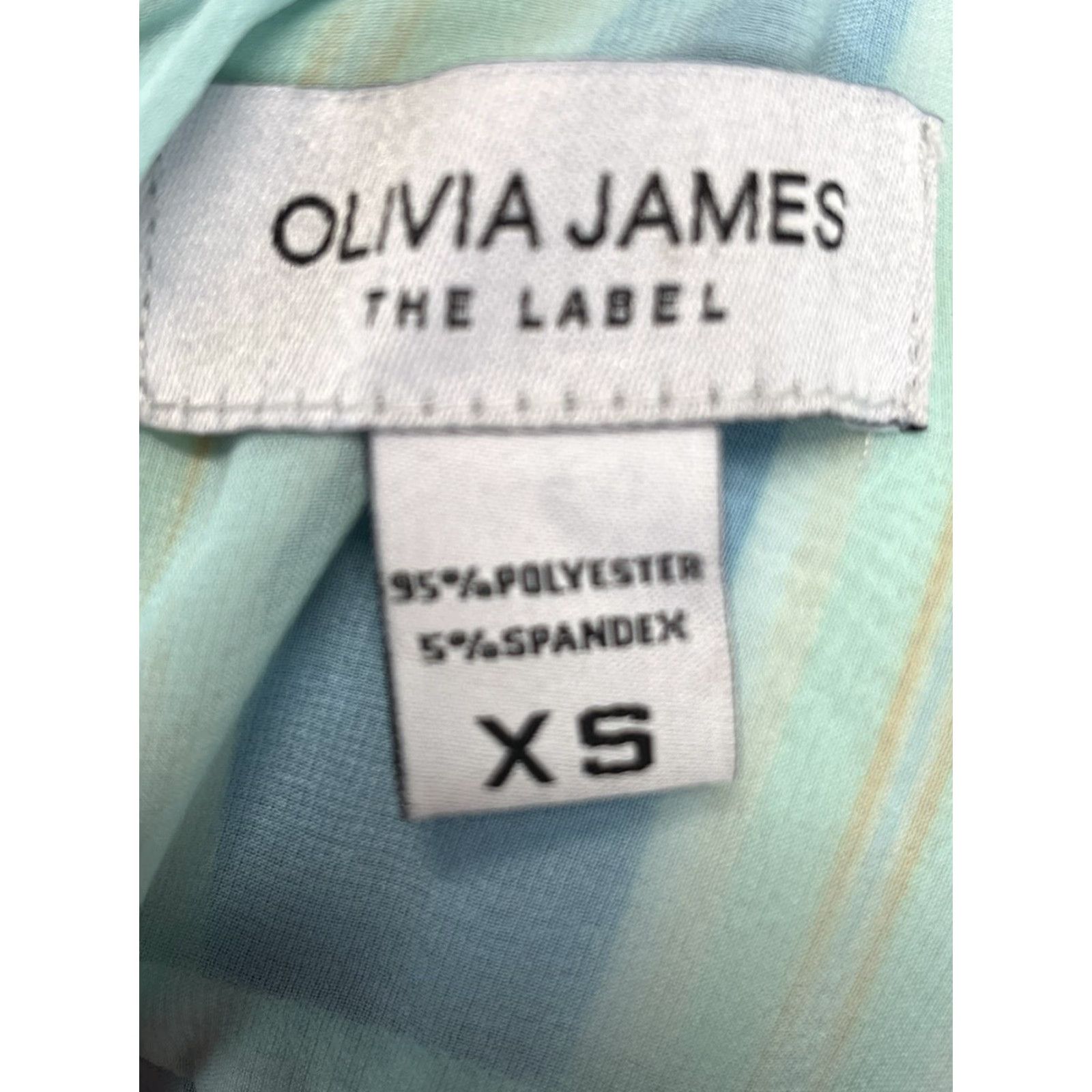 Vintage Olivia James the Label Hampden Dress XS Blue Striped Maxi Pockets Chiffon Womens Size XS / US 0-2 / IT 36-38 - 6 Thumbnail