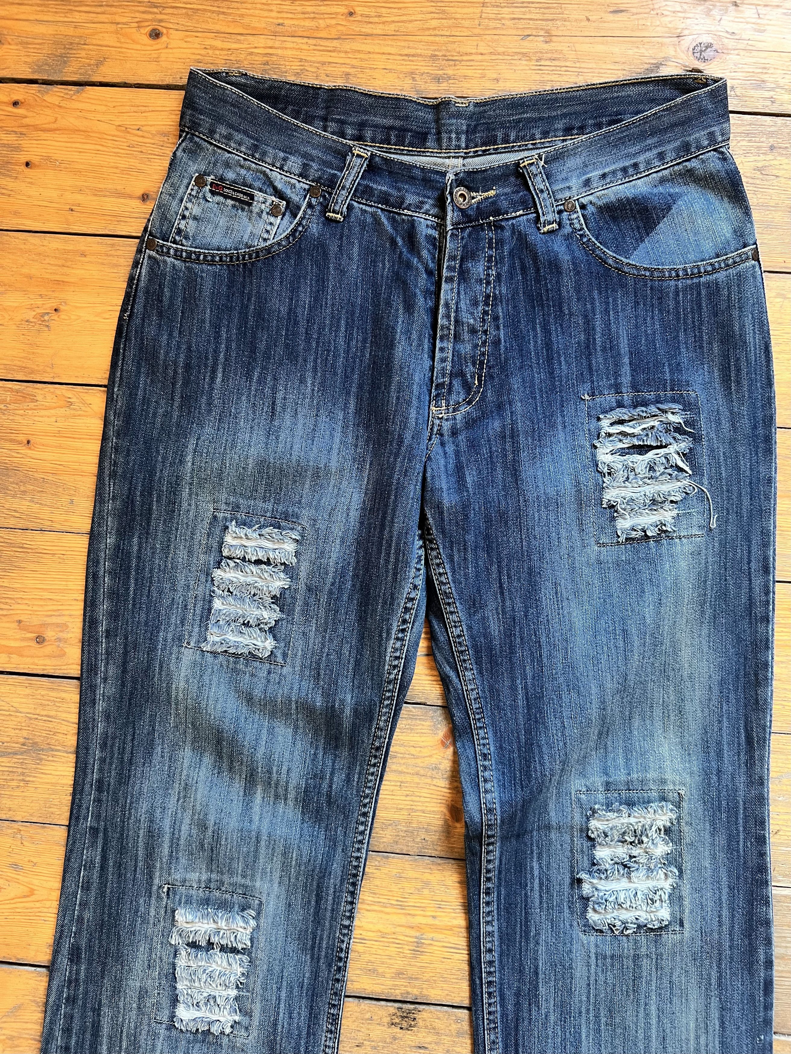 Denime DG Vintage Distressed Jeans Pants 1980s Size US 32 / EU 48 - 6 Thumbnail