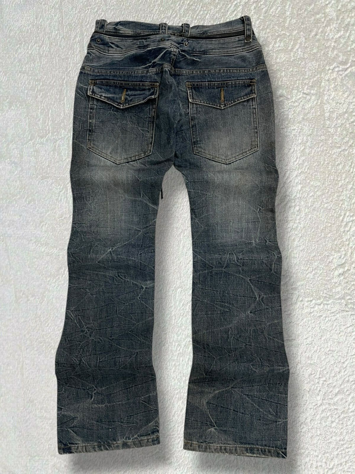 Le Grande Bleu (L.G.B.) Vintage 1990s Japan Designer Daily Topic Iconic Flared Goth Size US 32 / EU 48 - 7 Thumbnail