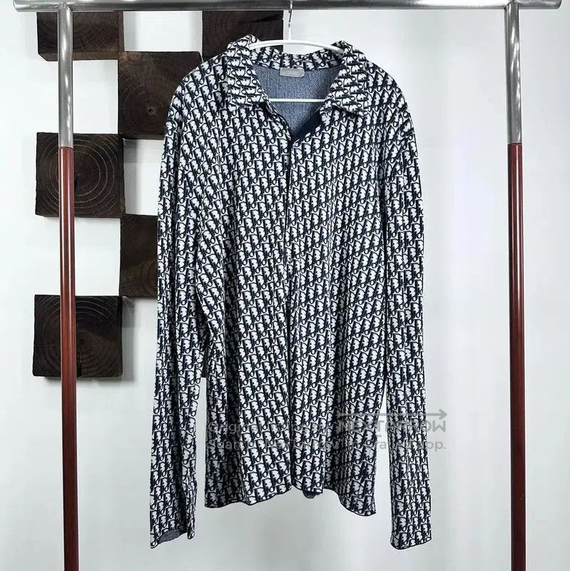 Dior Dior Blue Cotton Blend Long Sleeve Shirt . Size US XXL / EU 58 / 5 - 1 Thumbnail