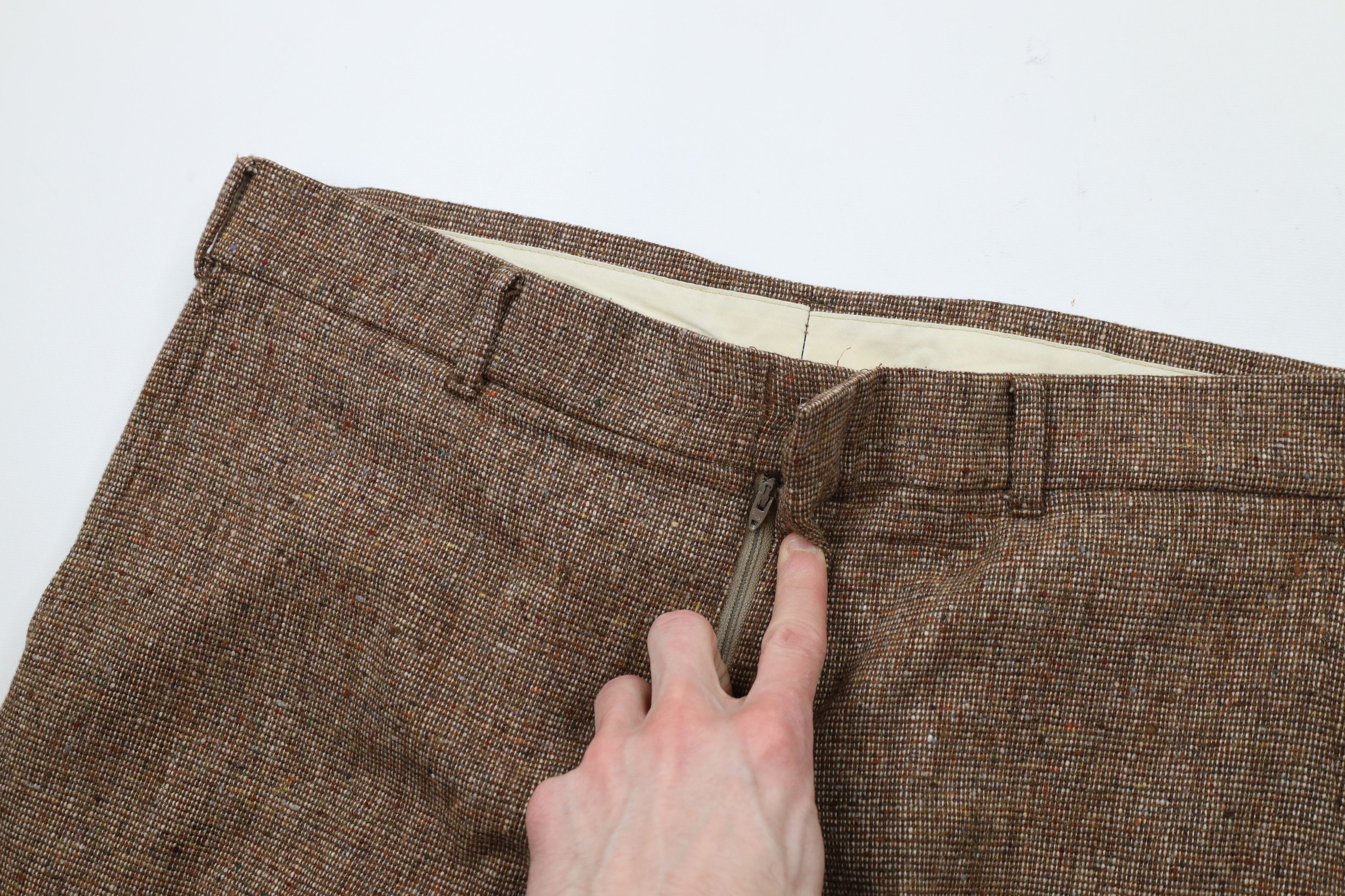 Vintage Vintage 70s Streetwear Wool Tweed Bell Bottoms Pants USA Size US 36 / EU 52 - 7 Thumbnail