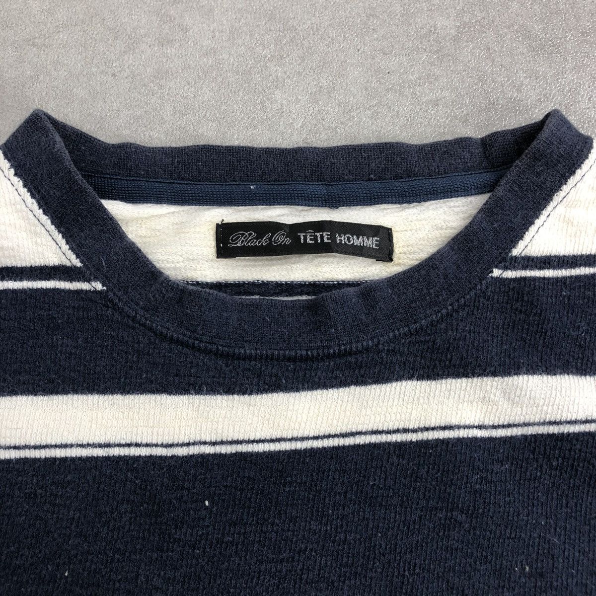 Issey Miyake × Tete Homme Vintage Tete Homme by Issey Miyake Striped Sweatshirt Size US M / EU 48-50 / 2 - 4 Thumbnail