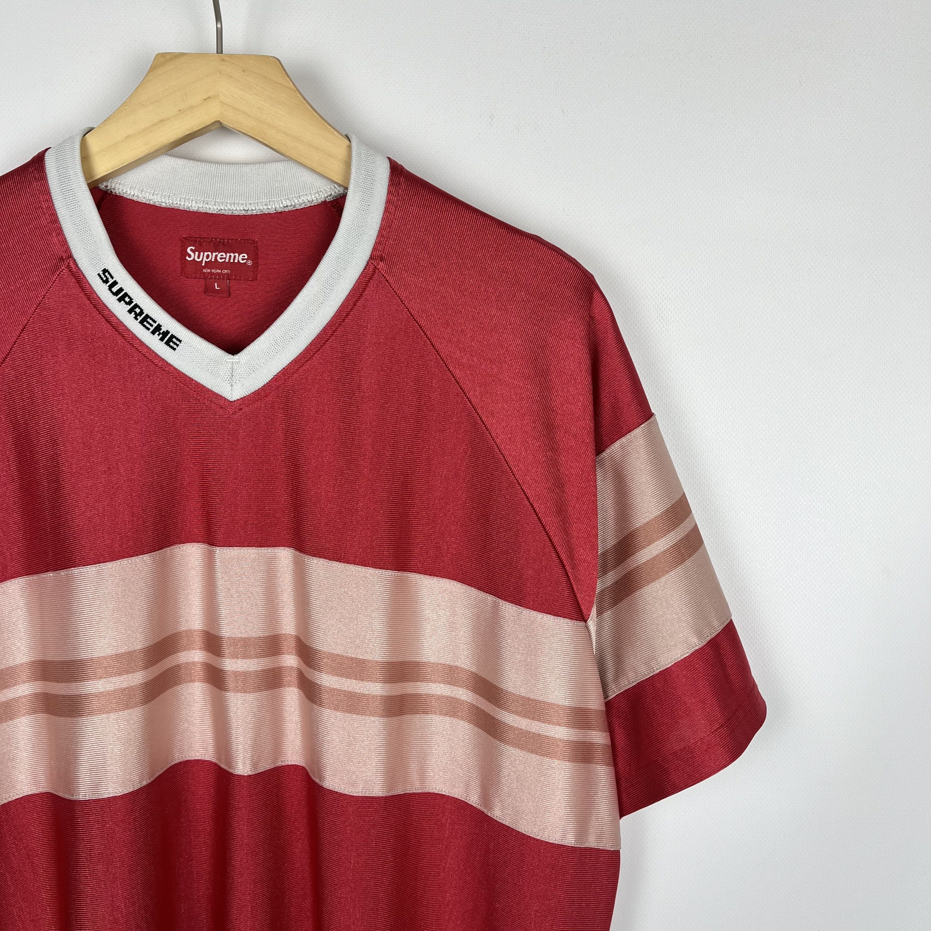 Supreme Supreme Dazzle Chest Stripe V Neck Jersey Shirt SS19 Size US L / EU 52-54 / 3 - 2 Thumbnail