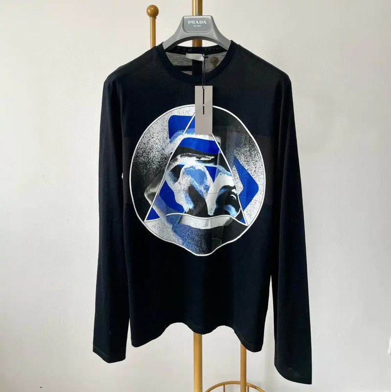 Dior Dior Black Cotton Long Sleeve T-Shirt 0089 Size US S / EU 44-46 / 1 - 1 Thumbnail