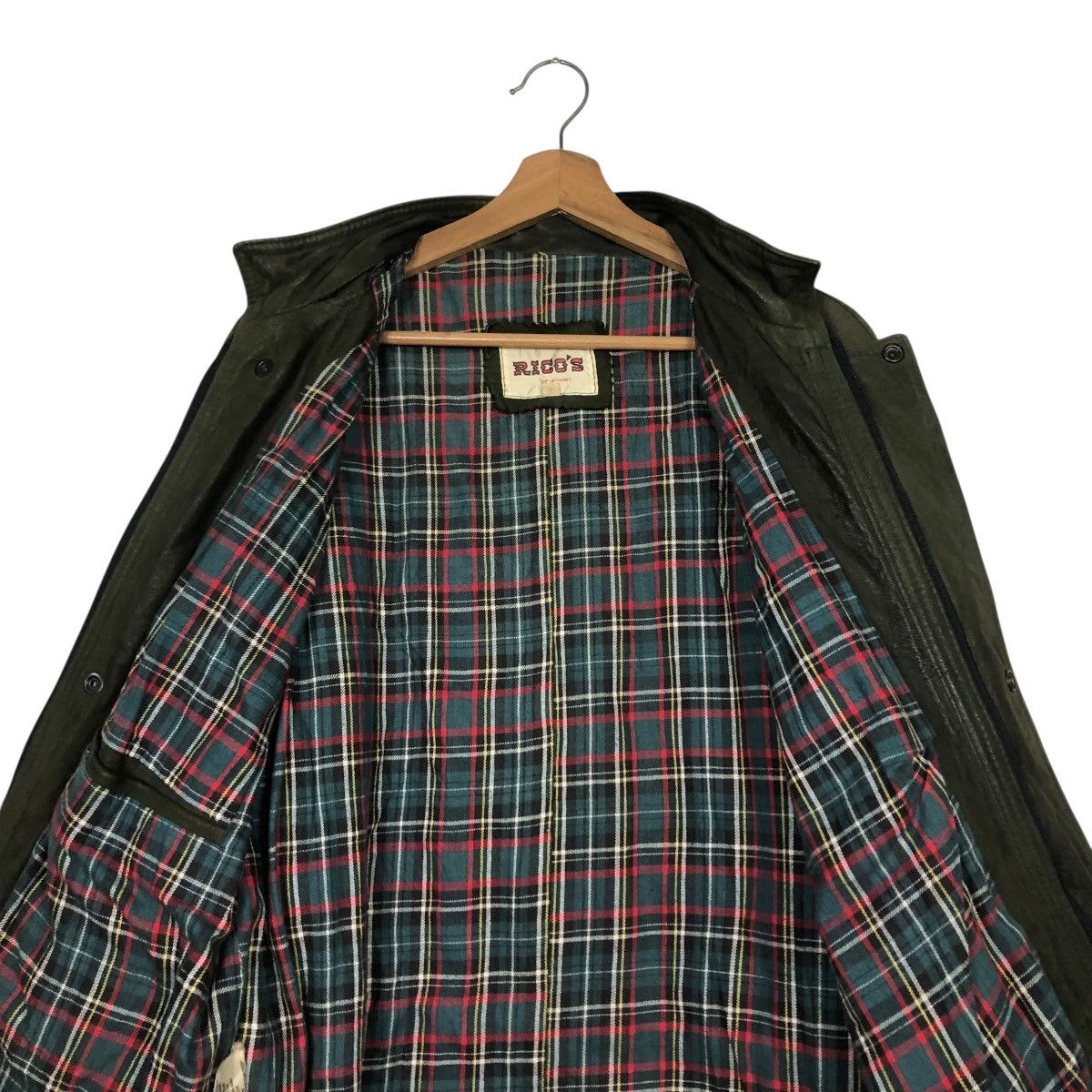 Vintage 🔥VINTAGE GENUINE LEATHER JACKET RICO’S BLANKET TARTAN DESIGN Size US S / EU 44-46 / 1 - 16 Thumbnail