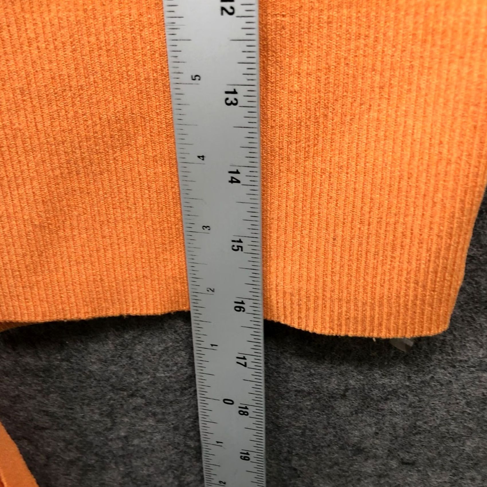 Express Express Body Contour Crop Top Womens XL Orange Tie Waist Short Sleeve Knit Size XL / US 12-14 / IT 48-50 - 8 Thumbnail