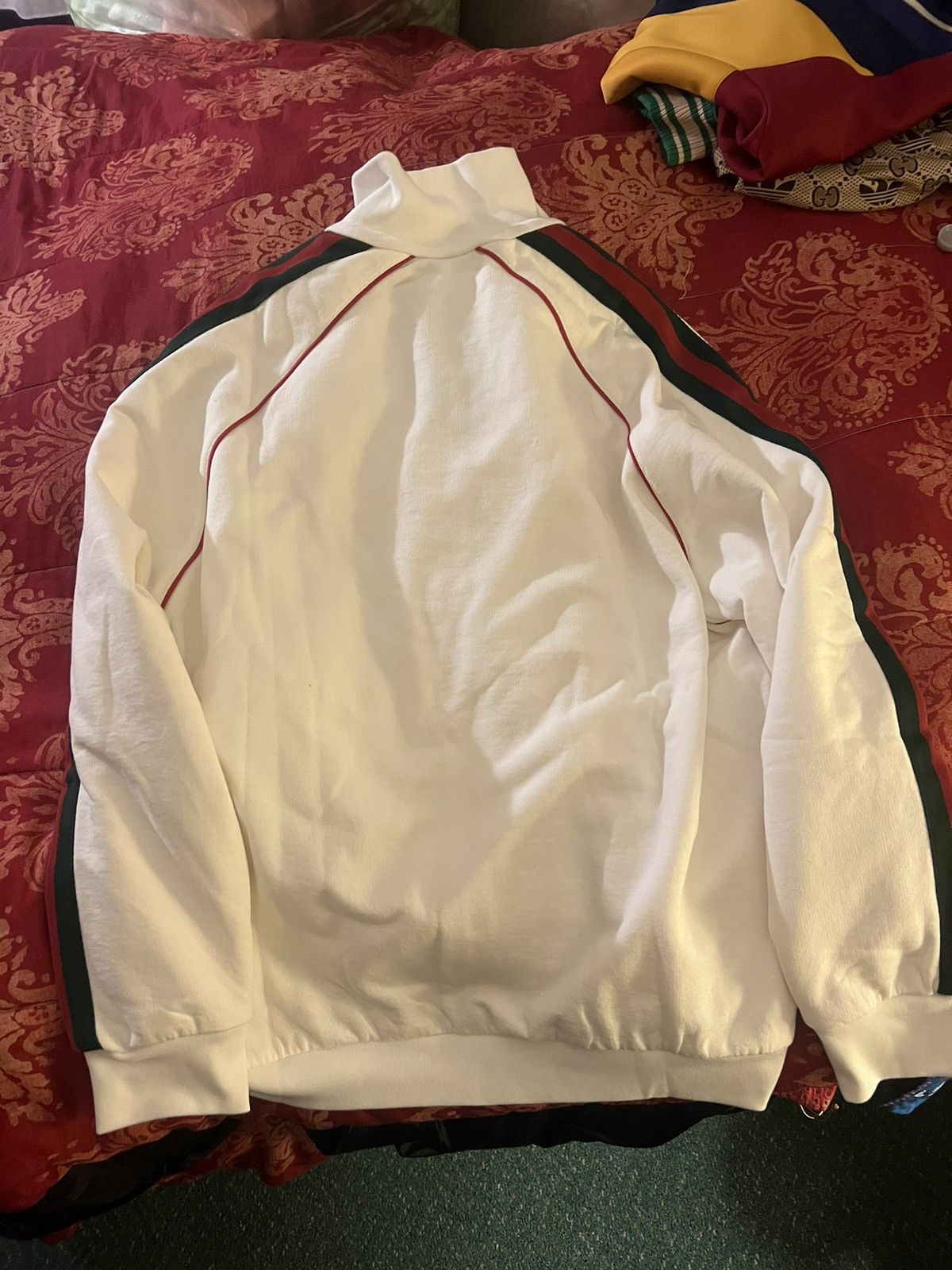 Gucci Gucci Web Stripe Trim Track Zip Up Jacket XXL!! Brand New!! Size US XXL / EU 58 / 5 - 5 Thumbnail