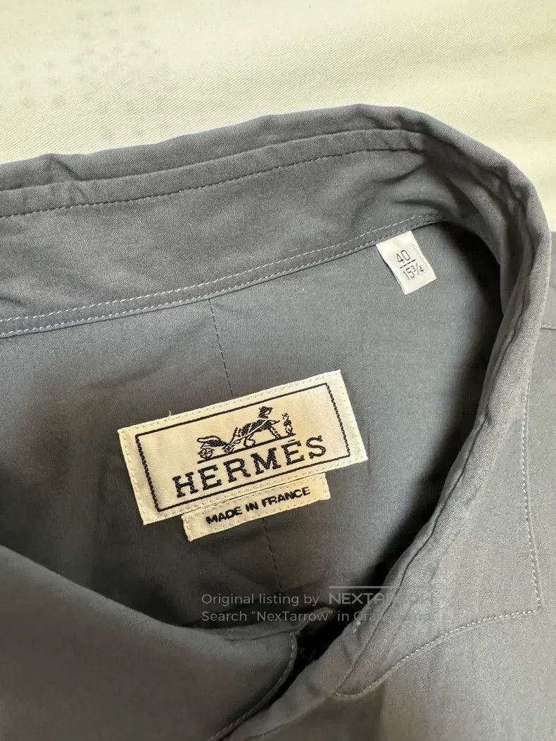 Hermes Hermes Cotton and silk blended shirt jacket Size US XXS / EU 40 - 7 Thumbnail