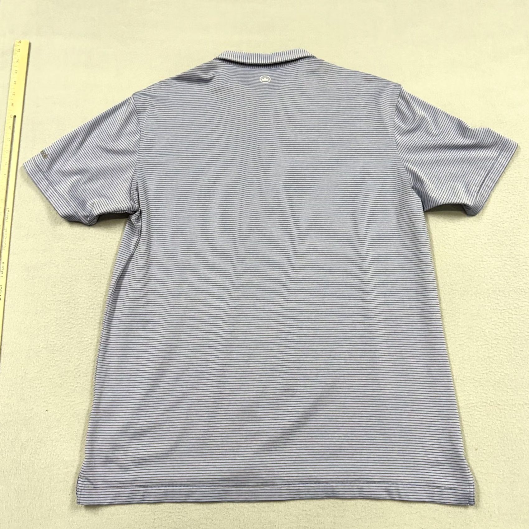 Peter Millar Peter Millar Crown Sport Polo Shirt Mens XL Blue Stripe Golf Short Sleeve Polyester Blue Stripe Crown Sport Embroidered Polo Shirt Mens XL Blue Stripe Size US XL / EU 56 / 4 - 7 Thumbnail