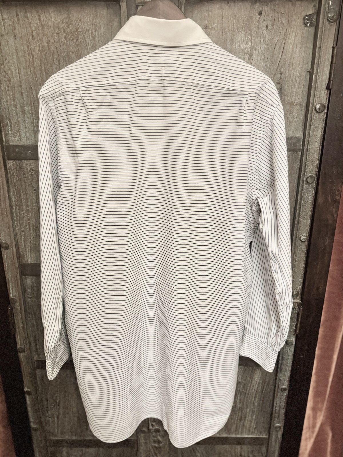 Gitman Bros. Vintage Gitman x Paul Simon Blue/White Striped Dress Shirt Size US L / EU 52-54 / 3 - 3 Thumbnail