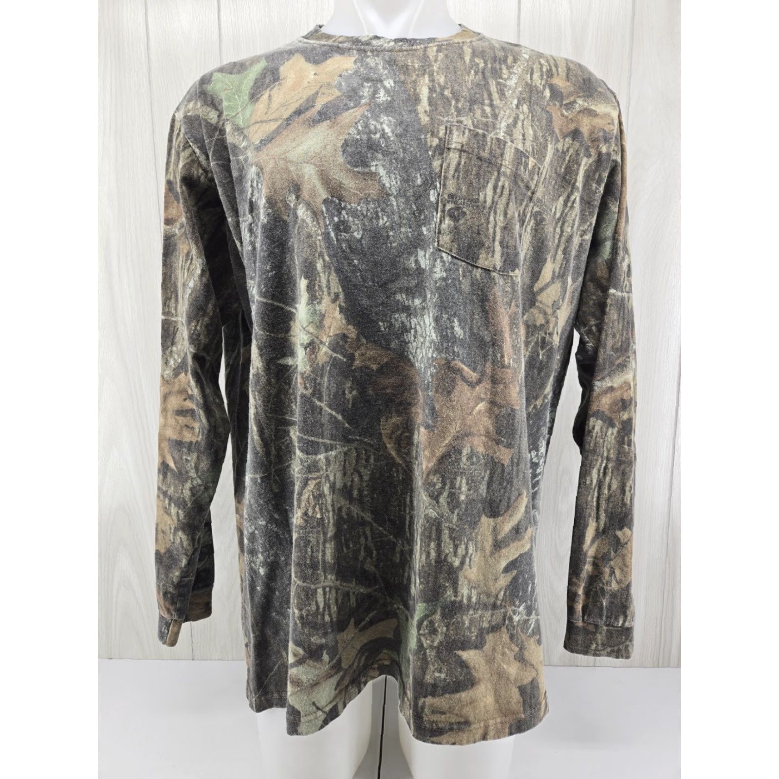 Jerzees VINTAGE Jerzees Outdoors Camo Shirt 2XL Long Sleeve Mossy Oak Breakup Pocket Mens Shirt Size US XXL / EU 58 / 5 - 2 Thumbnail