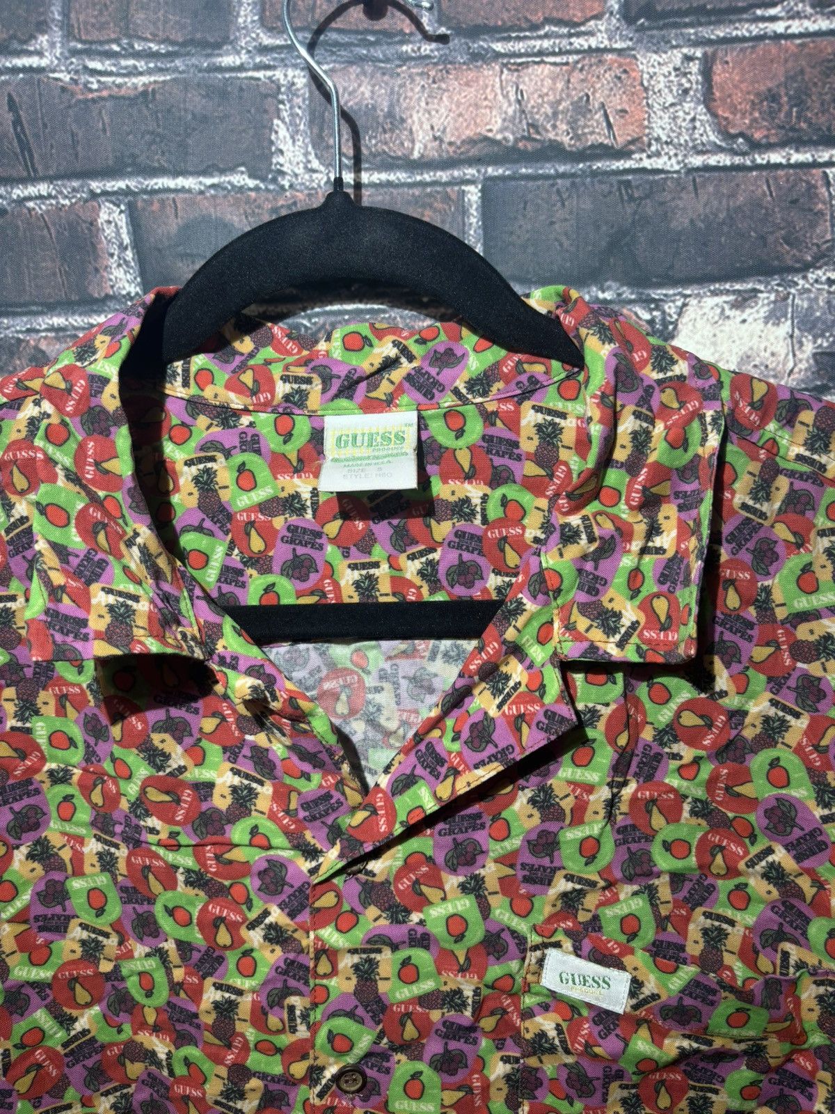 Guess Vintage Guess Abstract Print Button Up Short Sleeve Shirt M Size US S / EU 44-46 / 1 - 2 Thumbnail