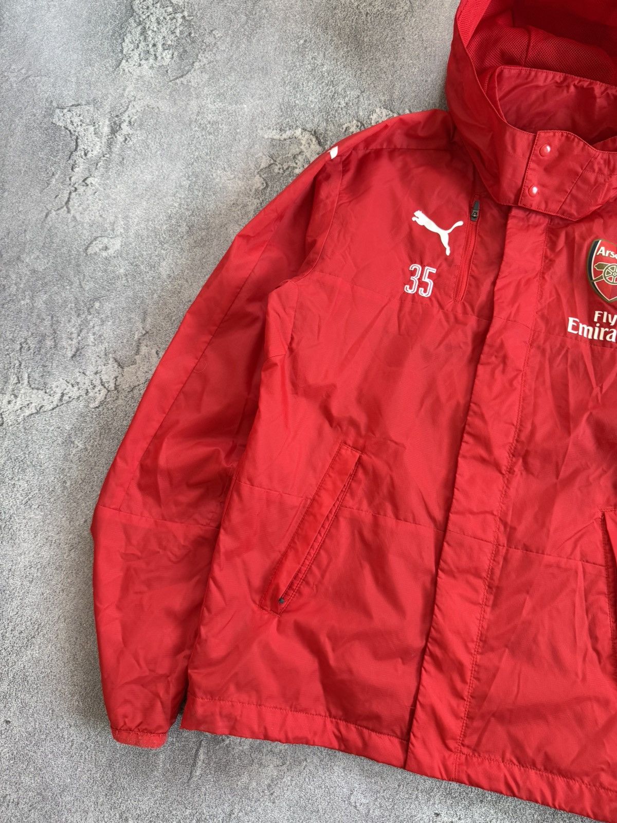 Puma Puma Arsenal 35 Mudryk jacket windbreaker light hooded zip Size US S / EU 44-46 / 1 - 3 Thumbnail