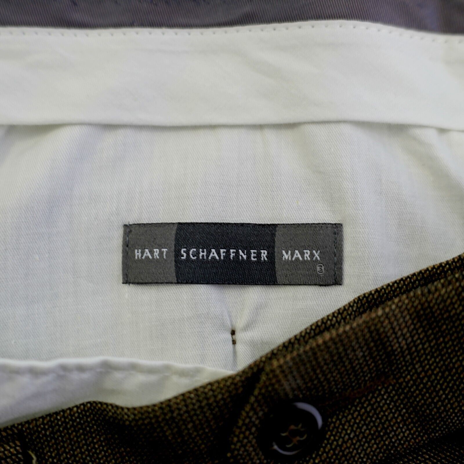 Hart Schaffner Marx Hart Schaffner Marx Wool Brown Bubble Check 38/33 Dress Pant Size 38L - 5 Thumbnail