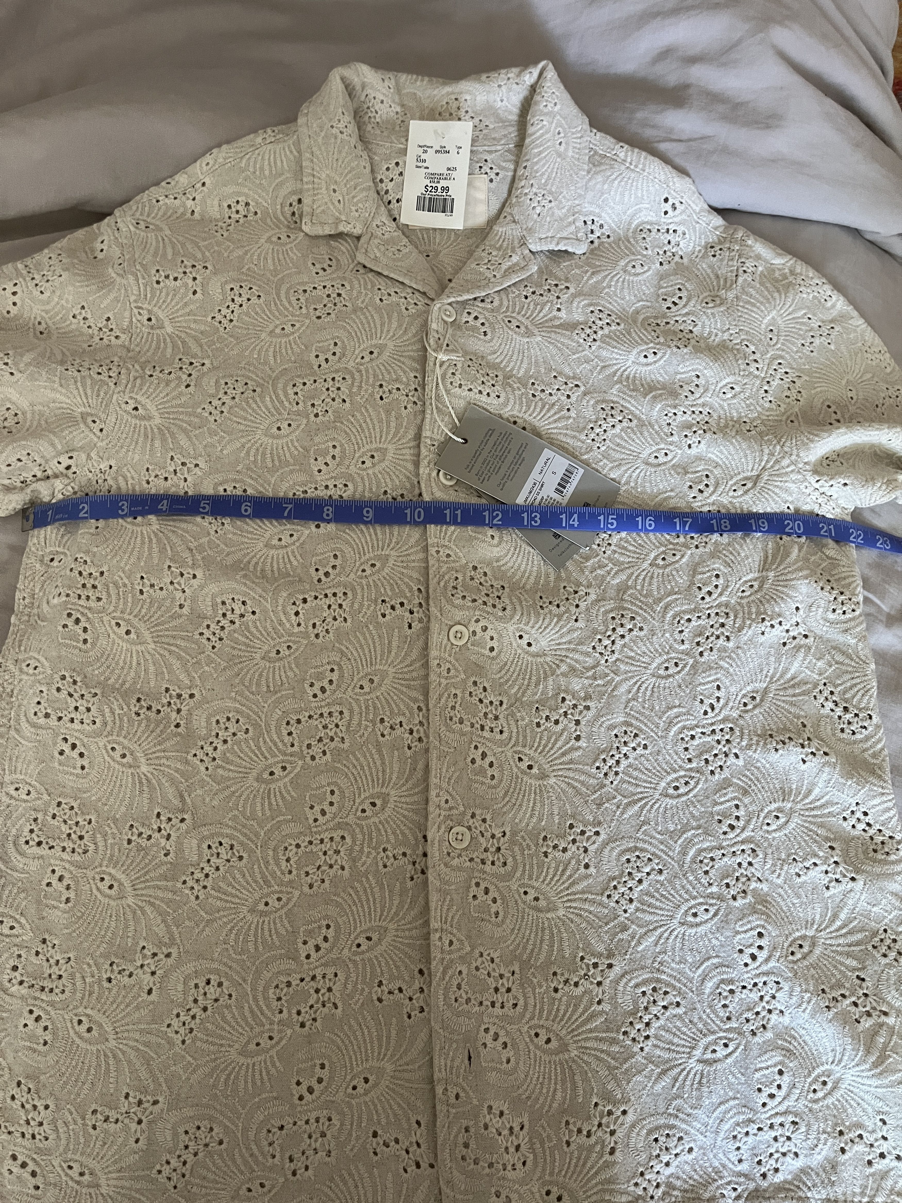 Folk Folk Crochet Eyelet Summer Button Up Size US S / EU 44-46 / 1 - 8 Thumbnail