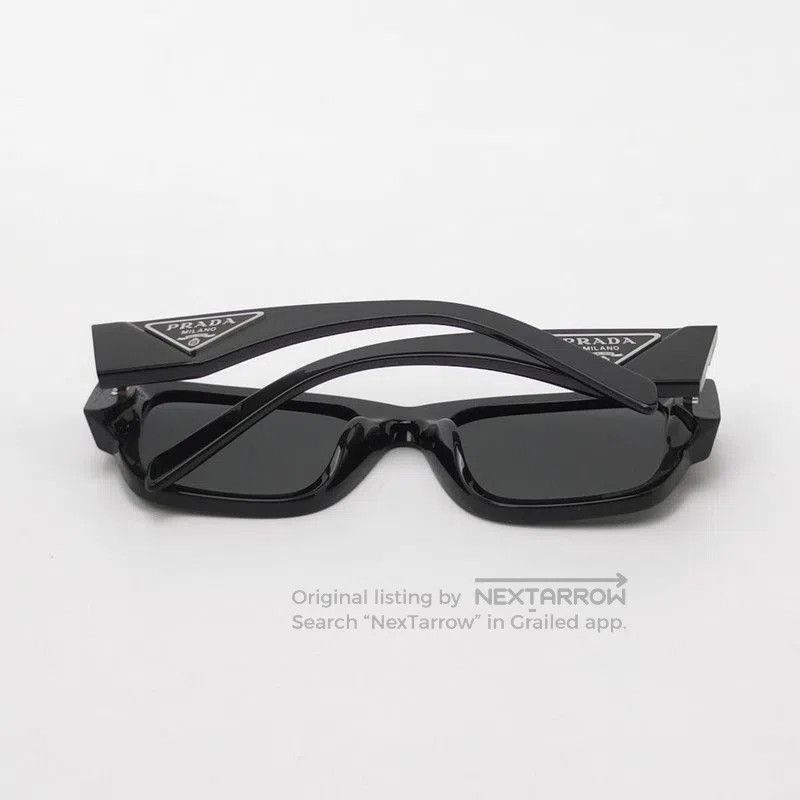 Prada Prada Triangle Logo Full Frame Sunglasses. Size ONE SIZE - 4 Thumbnail