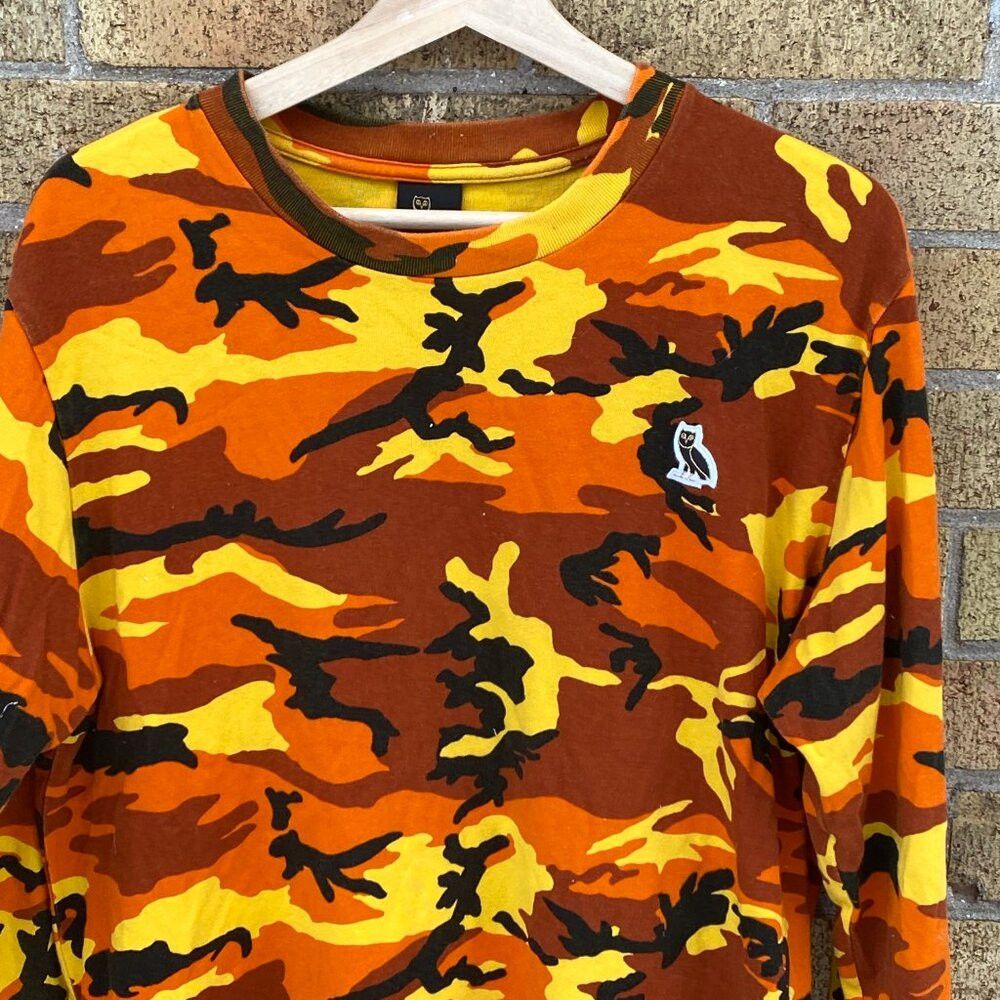 October's Very Own OVO Camo Long Sleeve Shirt Sweater Large Orange Octobers Ve Size US L / EU 52-54 / 3 - 1 Thumbnail