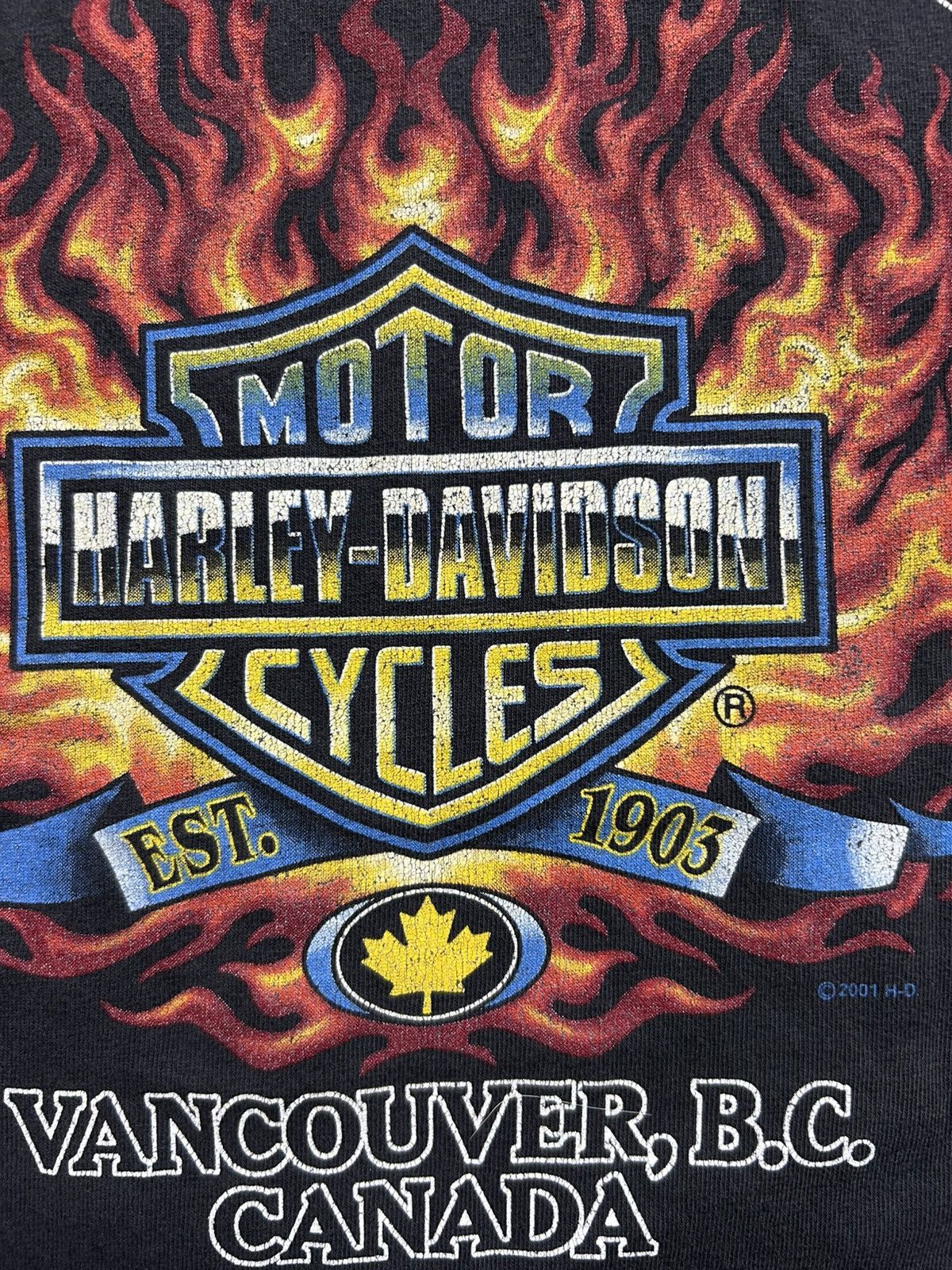 Vintage Vintage Y2K Harley Flames Engine Tee Made in Canada 2004 Size US XL / EU 56 / 4 - 8 Thumbnail