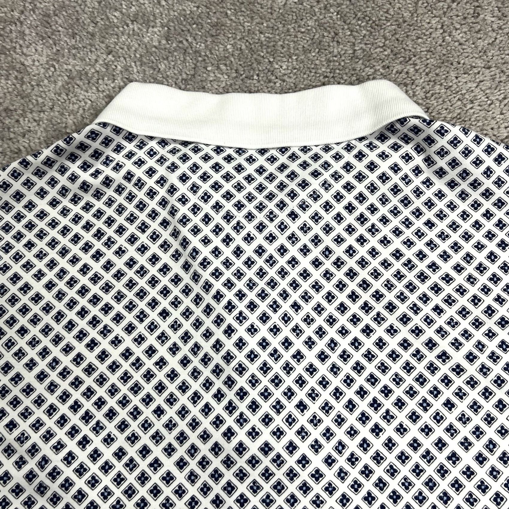 Polo Ralph Lauren Polo Ralph Lauren Shirt Mens XL Classic Fit Blue White Geometric Short Sleeve Size US XL / EU 56 / 4 - 7 Thumbnail