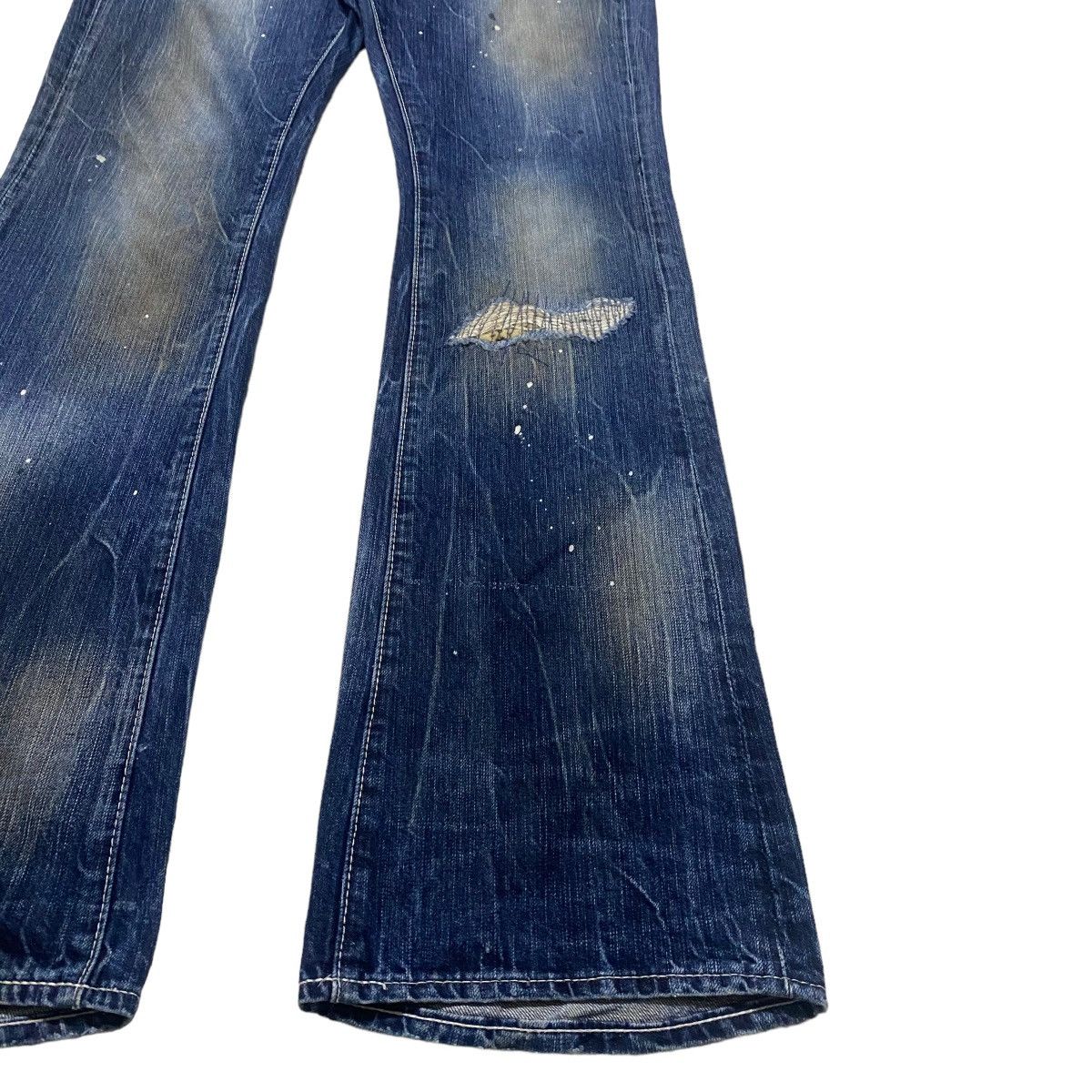 GOSTAR DE FUGA CavariA Denim Oiled Stained Flare Jeans Size US 32 / EU 48 - 9 Thumbnail