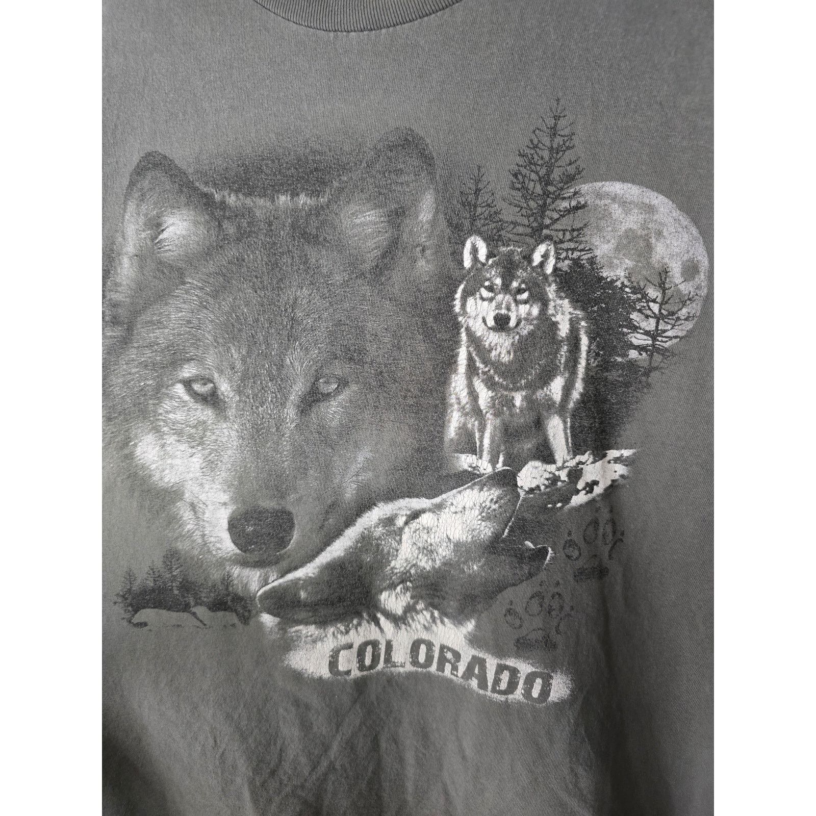 Other Wolf Colorado Animal Short Sleeve Gray Distressed XL Tee Size US XL / EU 56 / 4 - 5 Thumbnail