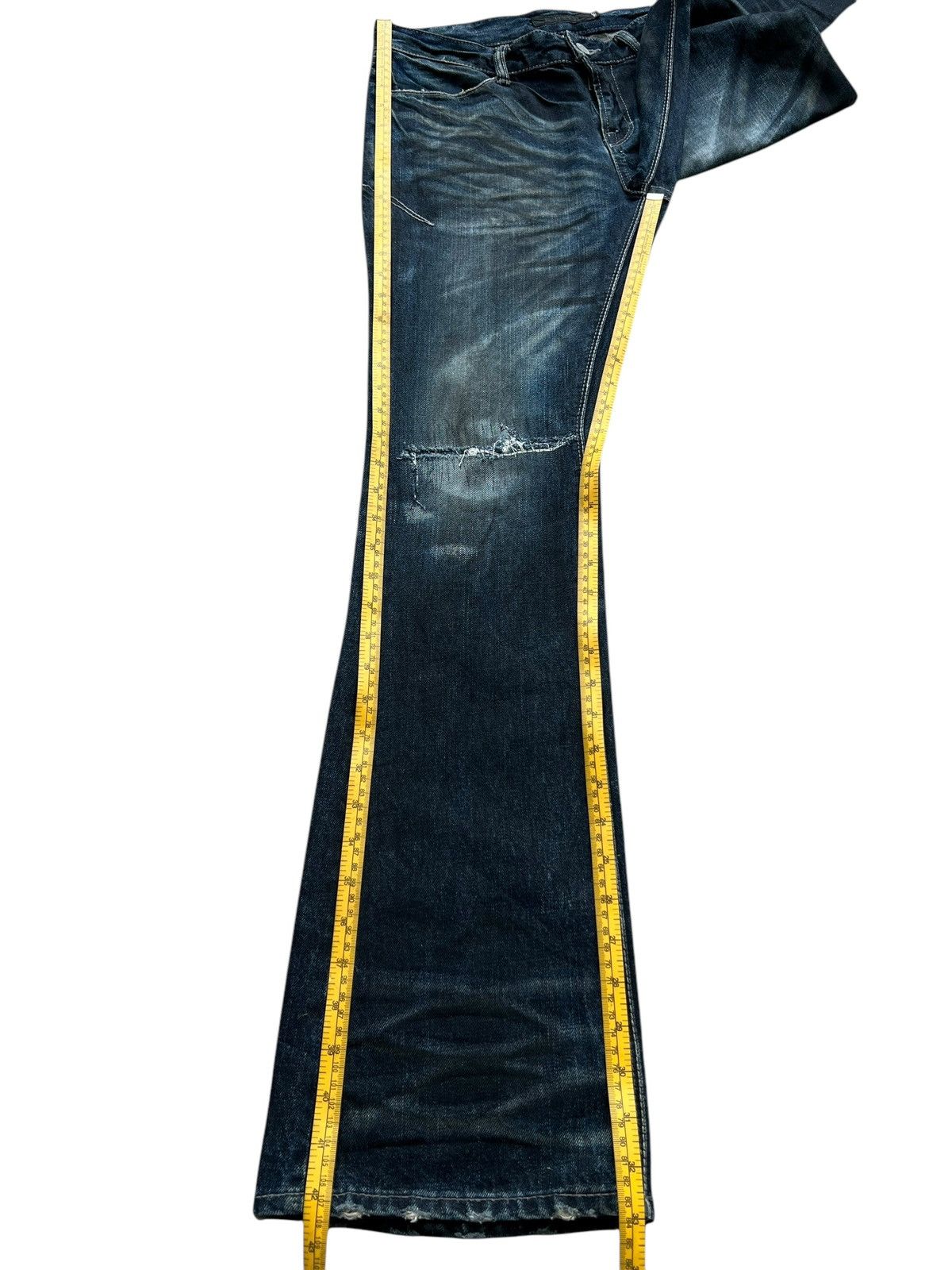 GOSTAR DE FUGA GostaDe Fuga Distressed Bootcut Goth Flare Denim Jeans 32x33 Size US 32 / EU 48 - 11 Thumbnail