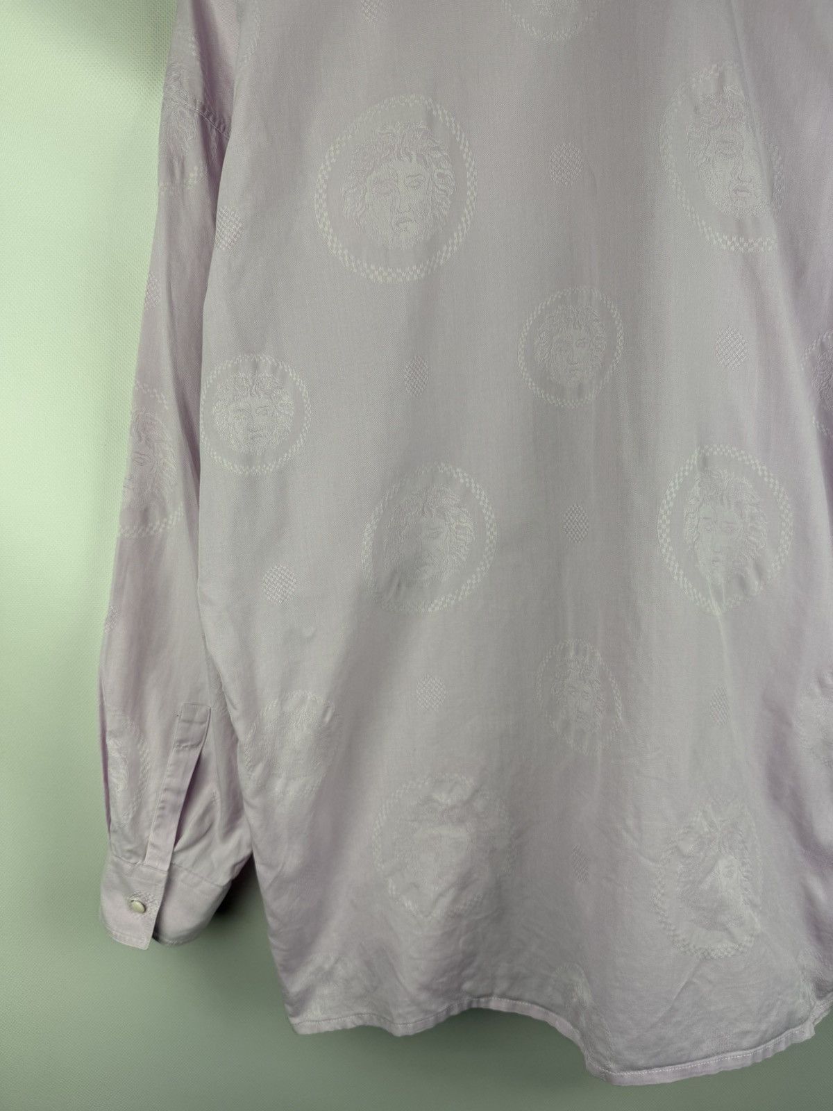 Versace Gianni Versace Vintage Multilogo Long Sleeve Button Up Shirt Size US S / EU 44-46 / 1 - 16 Thumbnail