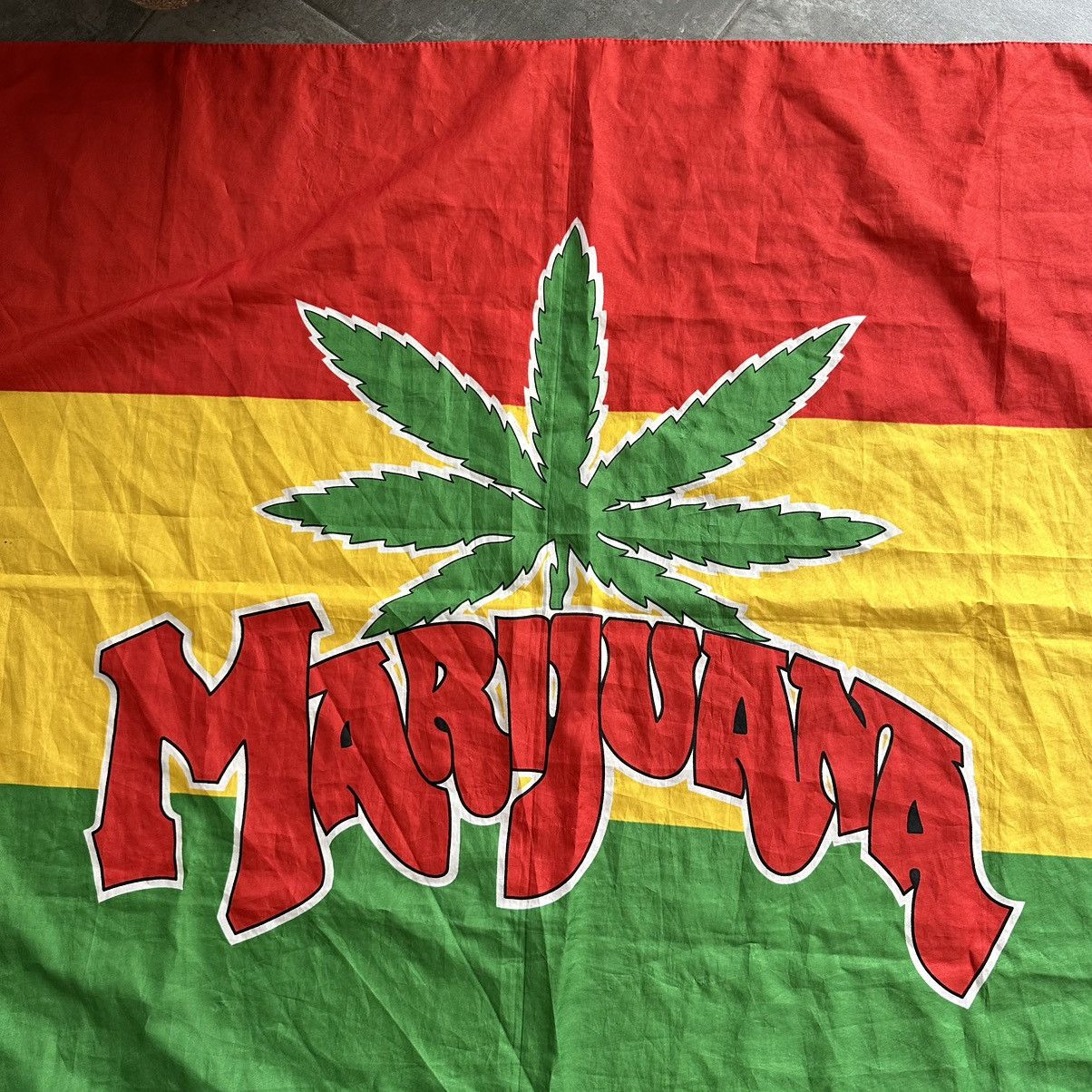 Designer × Vintage Vintage Flag Marihuana Big Logo Jamaica Y2K 00s USaa Size ONE SIZE - 3 Thumbnail