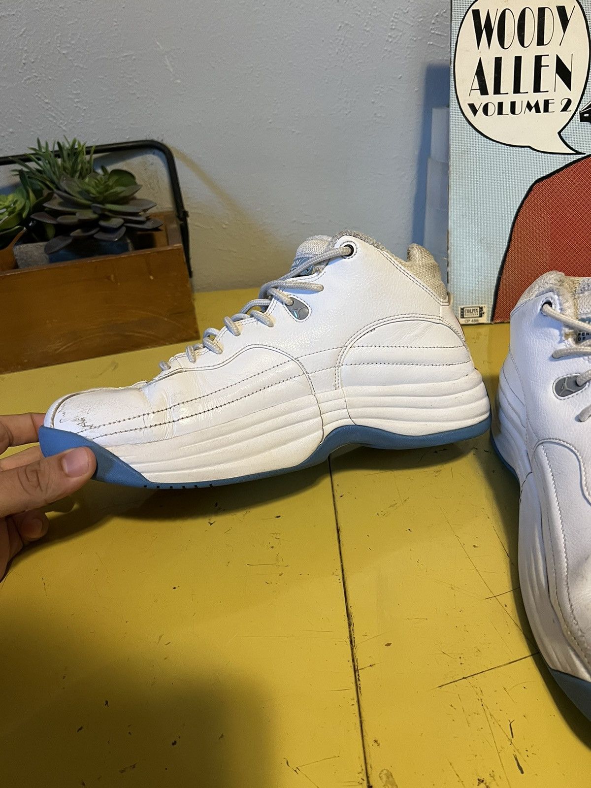 Jordan Brand × Nike Nike Air Jordan Jumpman Team 1 White University Blue UNC Size US 8 / EU 41 - 4 Thumbnail